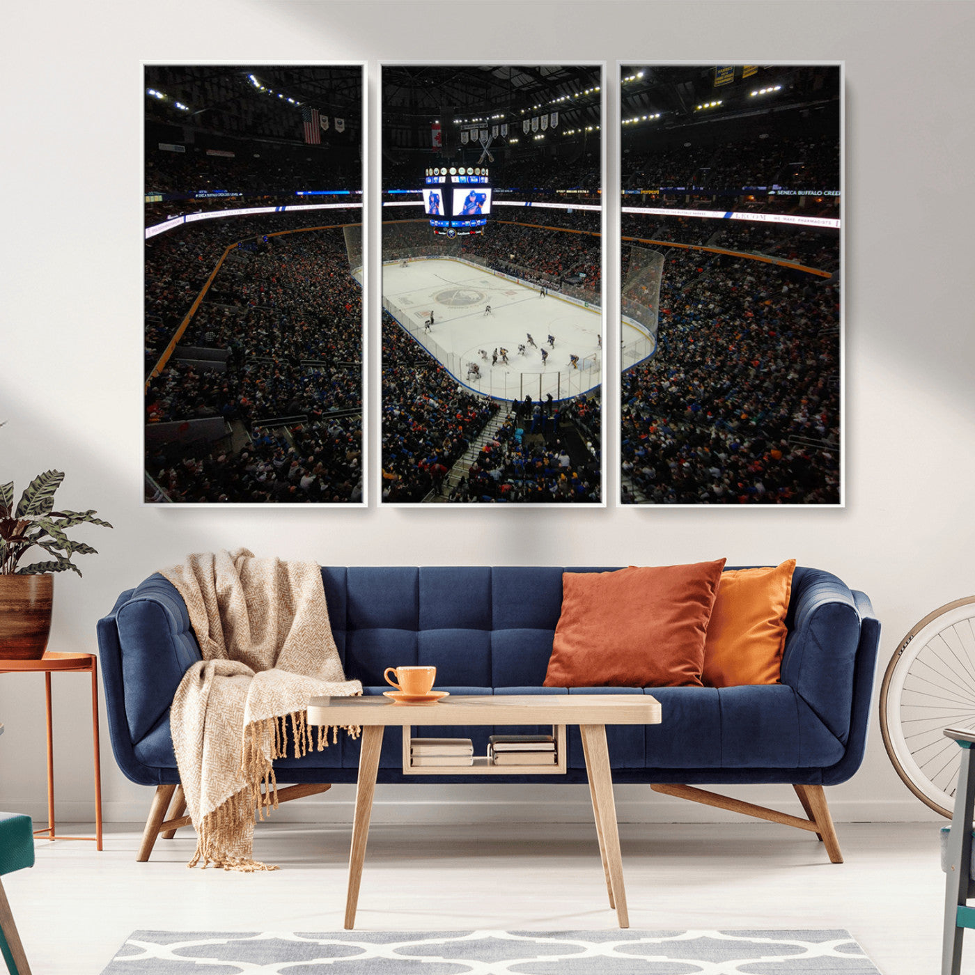 MGV-FC-48X32-3P - KeyBank Center New York Buffalo Sabres Hockey Stadium Canvas Print Wall Art