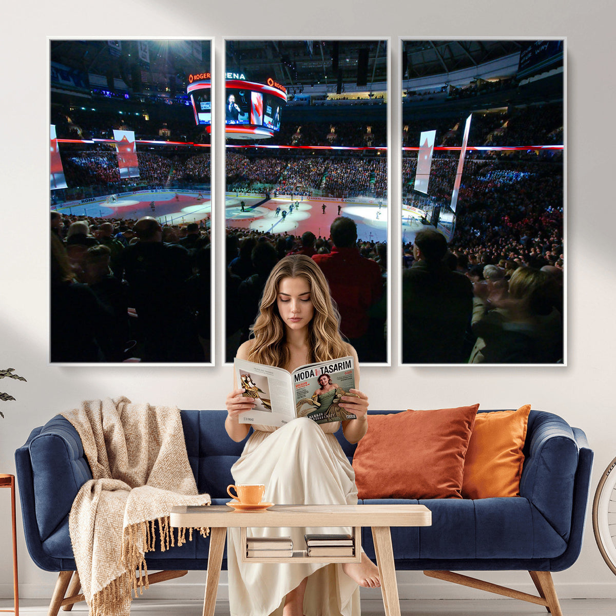 84945-MGV-CV-36X24 - Rogers Arena Vancouver Canucks Ice Hockey Stadium Wall Art