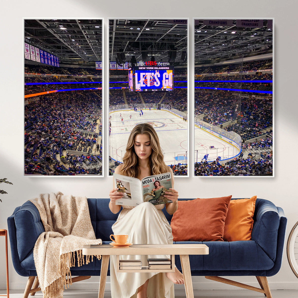 78692-MGV-CV-36X24 - UBS Arena Elmont New York Islanders Ice Hockey Wall Art, UBS Arena Elmont Wall Art Canvas Print