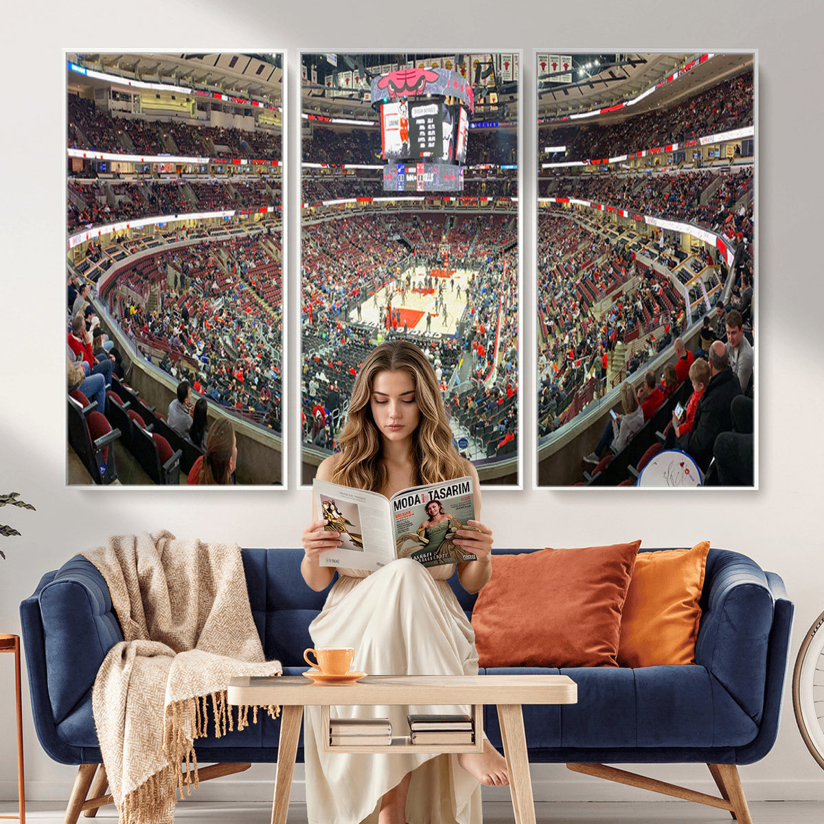 43481-MGV-CV-36X24 - United Center Chicago Bulls Stadium Wall Art Canvas Print