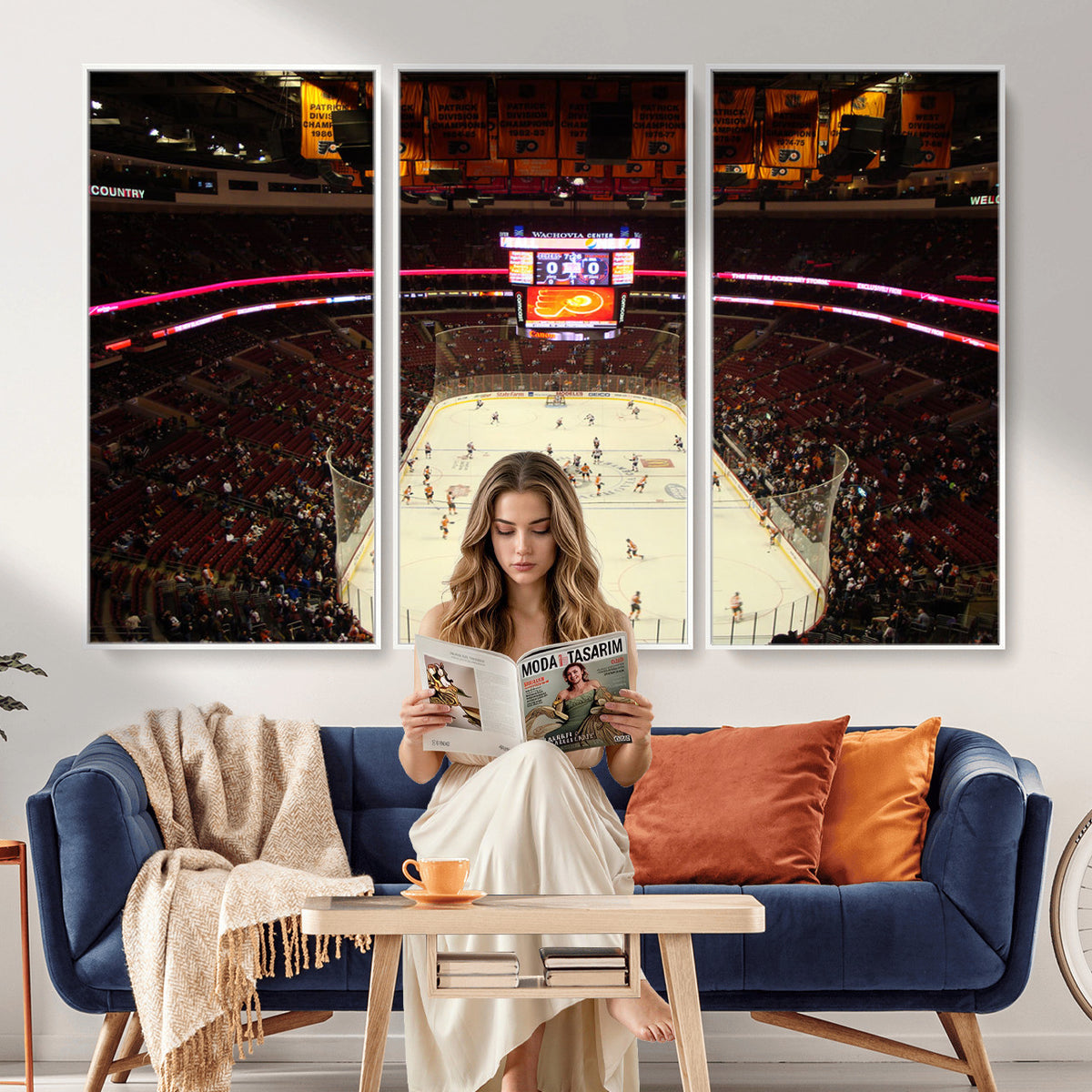 98213-MGV-CV-36X24 - Wachovia Center Prior to Flyers Game Ice Hockey Stadium