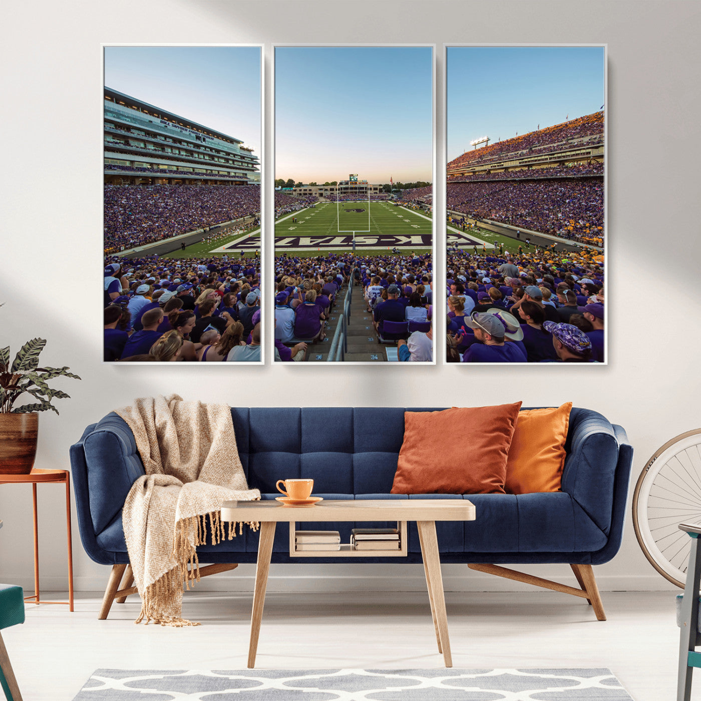 MGV-FC-48X32-3P - Kansas State University Wildcats Football Team Print - Manhattan Bill Snyder Family Football Stadium
