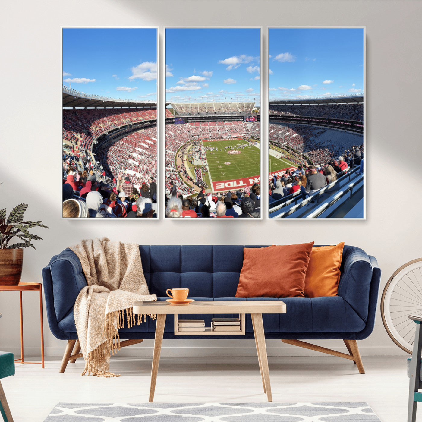 MGV-FC-48X32-3P - University of Alabama Crimson Tide Print Wall Art - Tuscaloosa Bryant-Denny Stadium Wall Art Canvas