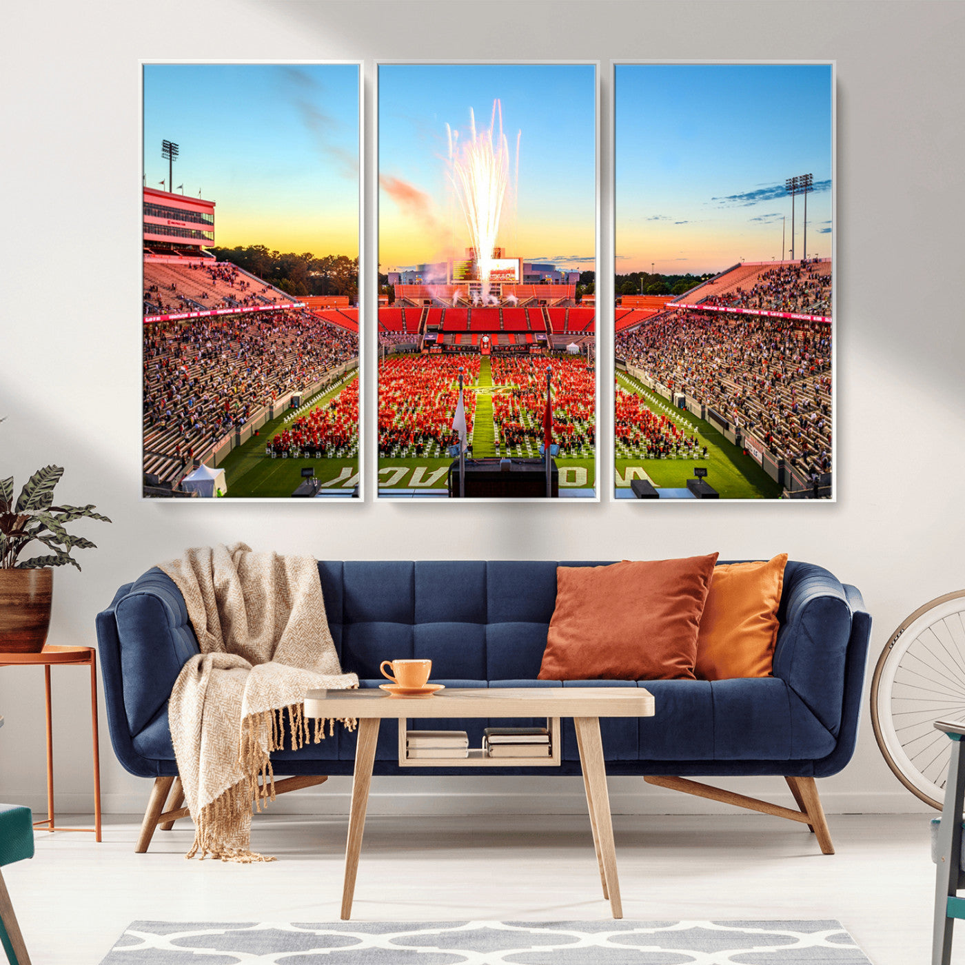 MGV-FC-48X32-3P - North Carolina State University Canvas Print, North Carolina State University Wolfpack Football Team