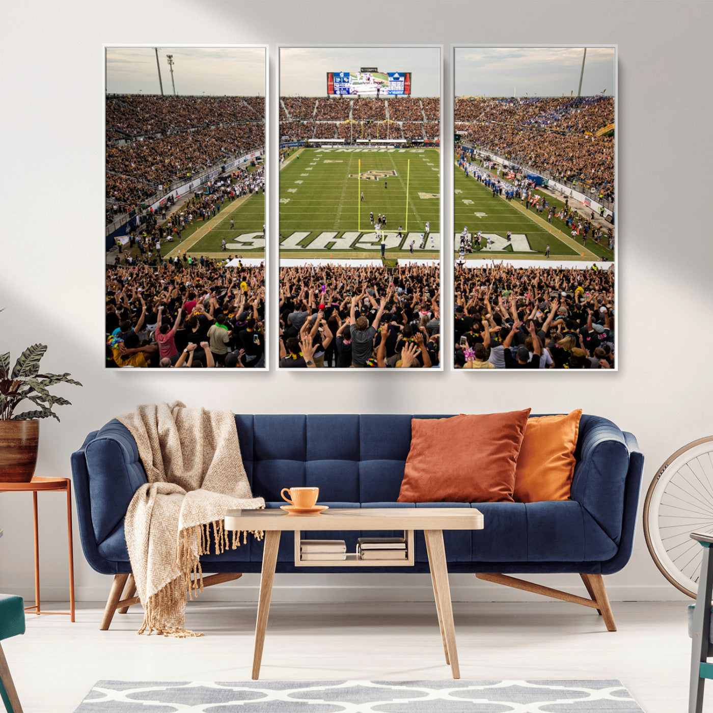 MGV-FC-48X32-3P - UCF Knights Football Team Print - Orlando FBC Mortgage Stadium Canvas Print