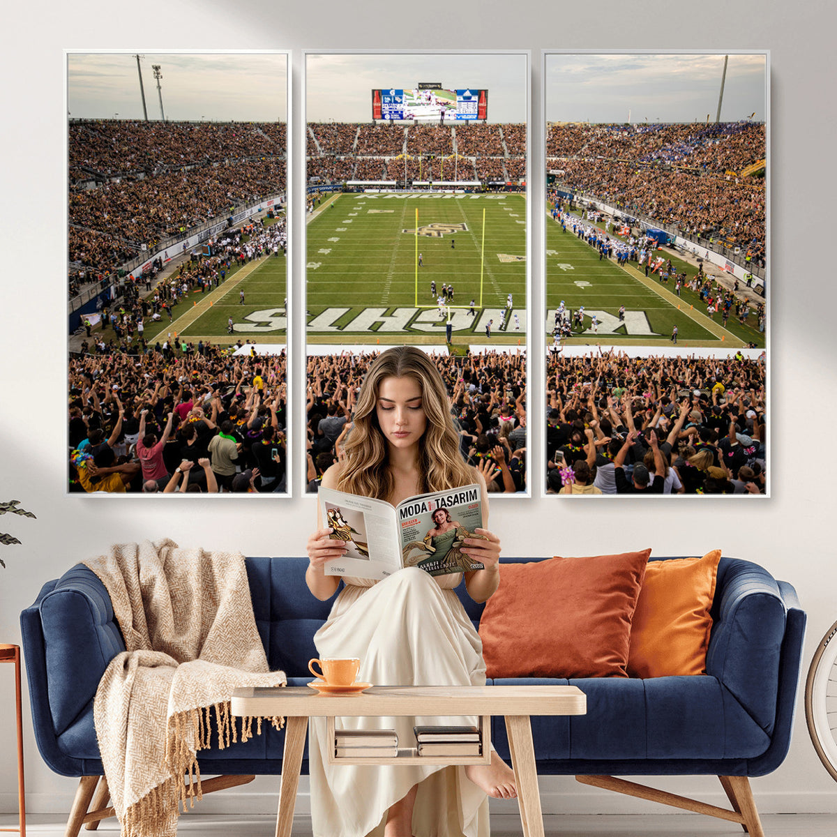 38659-MGV-CV-36X24 - UCF Knights Football Team Print - Orlando FBC Mortgage Stadium Canvas Print