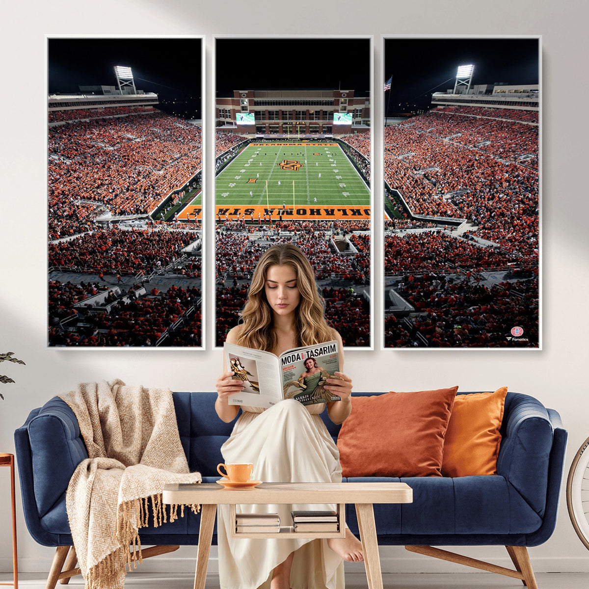 81675-MGV-CV-36X24 - Oklahoma State Cowboys Canvas Print, Football Team Print
