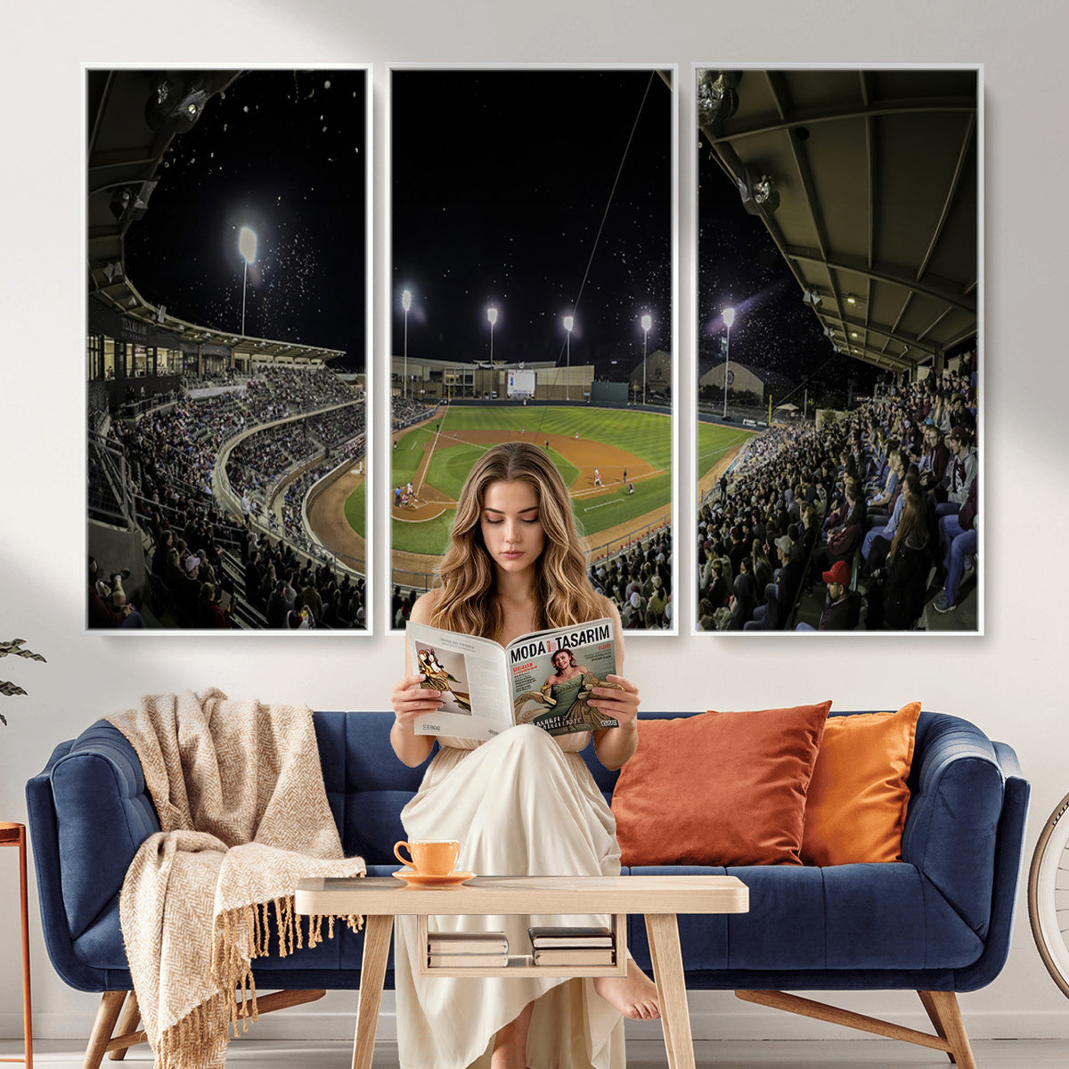 10262-MGV-CV-36X24 - Olsen Field at Blue Bell Park - Texas A&M Aggies Baseball Stadium Wall Art Canvas Print