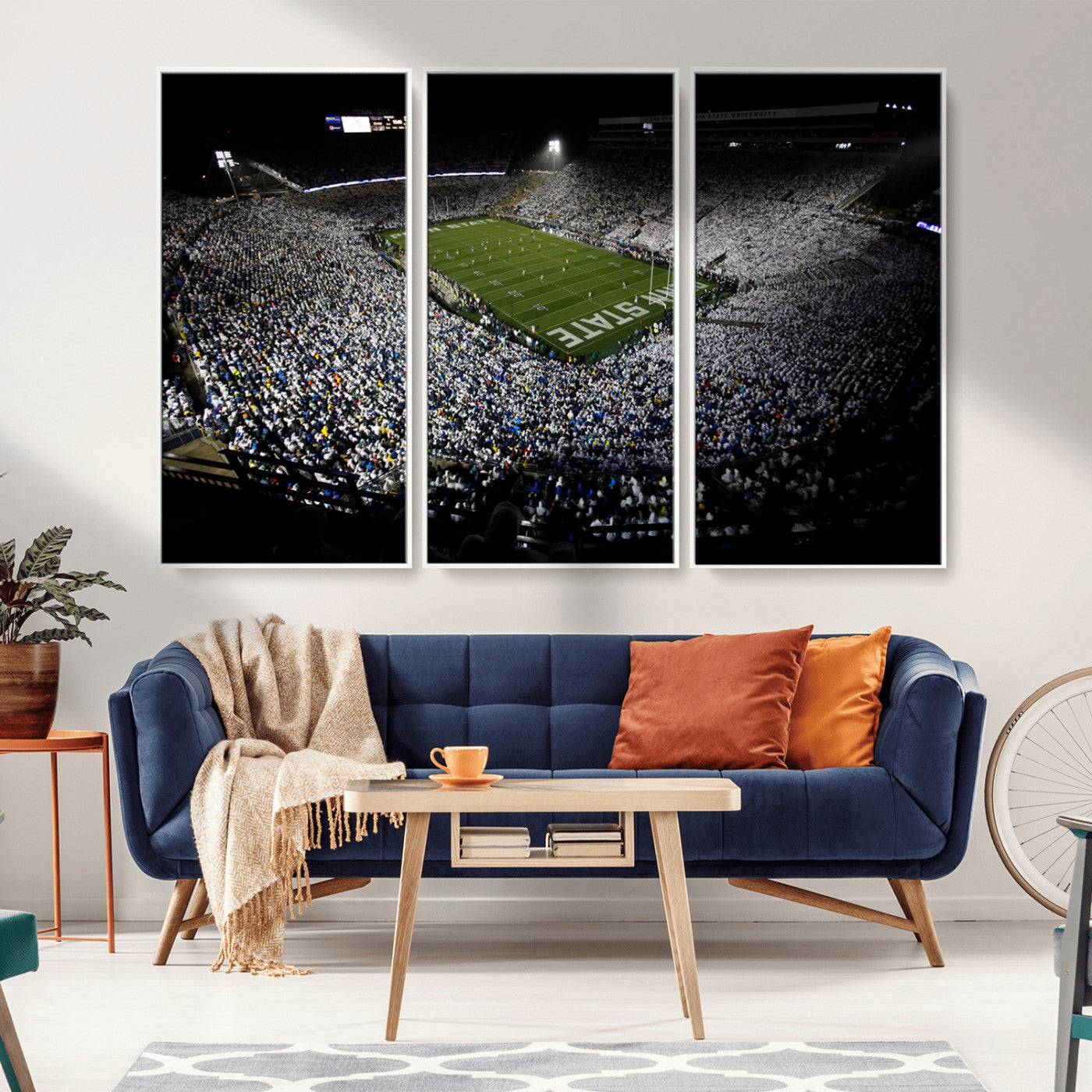MGV-FC-48X32-3P - Penn State Football Stadium Wall Art - Beaver Stadium Canvas Print