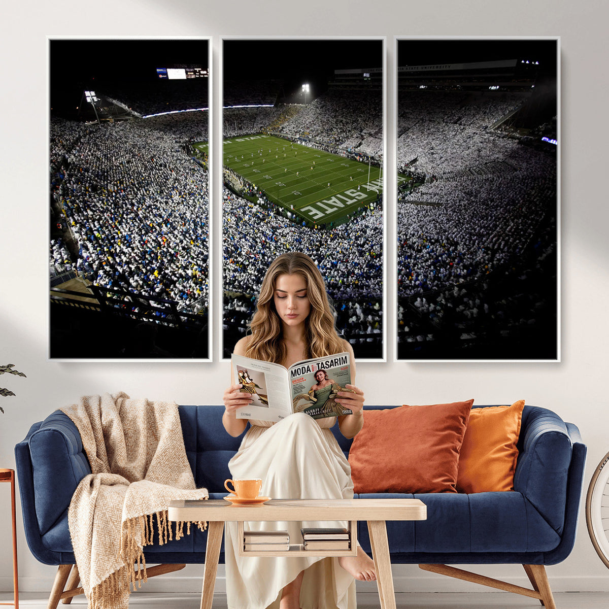 96825-MGV-CV-36X24 - Penn State Football Stadium Wall Art - Beaver Stadium Canvas Print