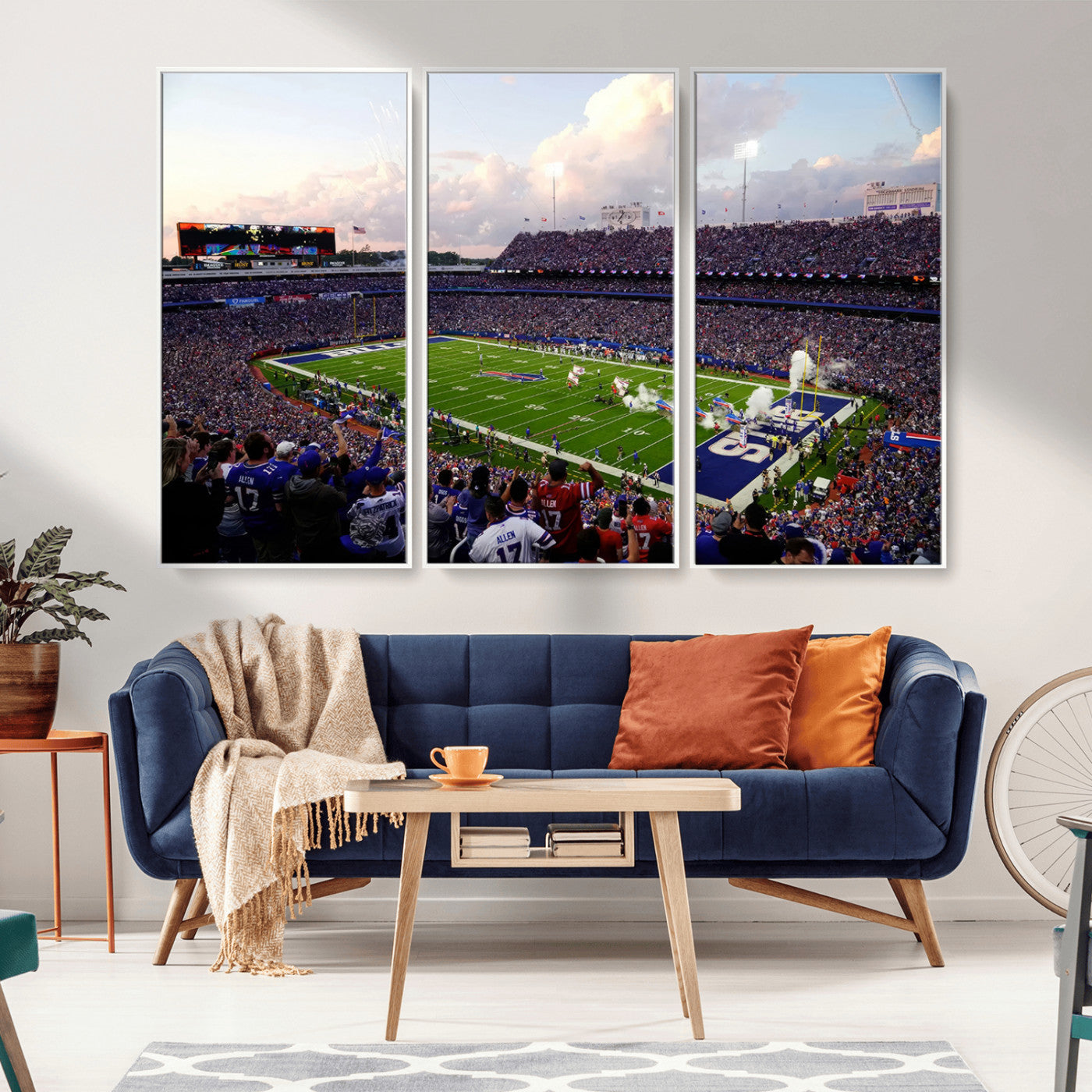 MGV-FC-48X32-3P - Buffalo Bills Football Team Print - Buffalo Highmark Stadium Wall Art Canvas Print