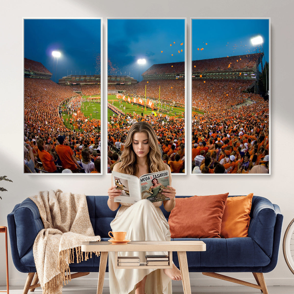 26196-MGV-CV-36X24 - Clemson University Tigers Football Team Print, Clemson