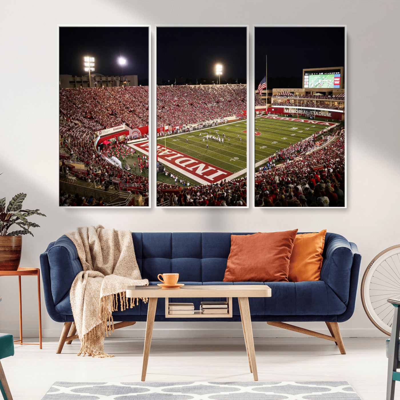 MGV-FC-48X32-3P - Indiana University Hoosiers Football Team Print Canvas