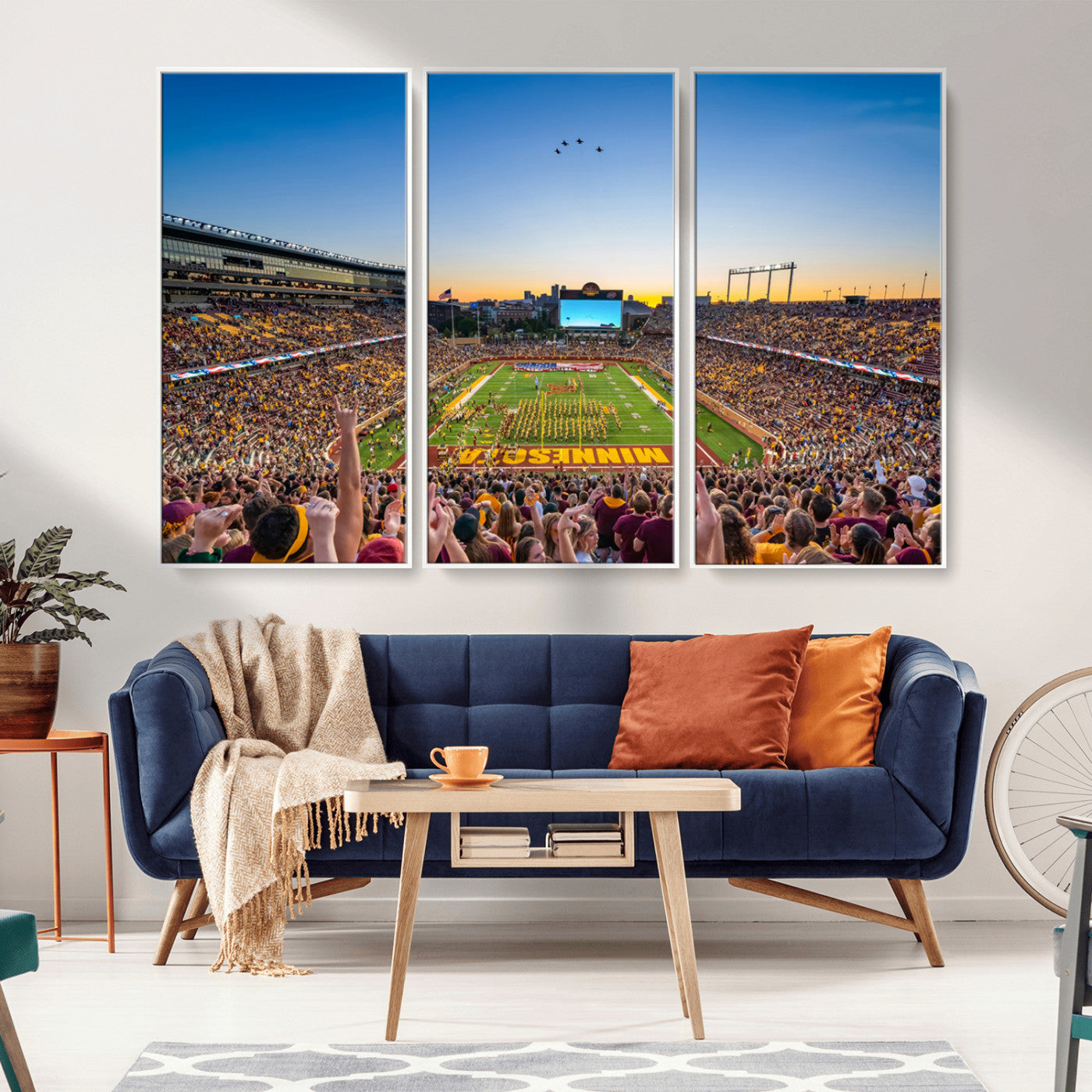 MGV-FC-48X32-3P - University of Minnesota Golden Gophers Art Print, Football Team Print - Minneapolis Huntington Bank