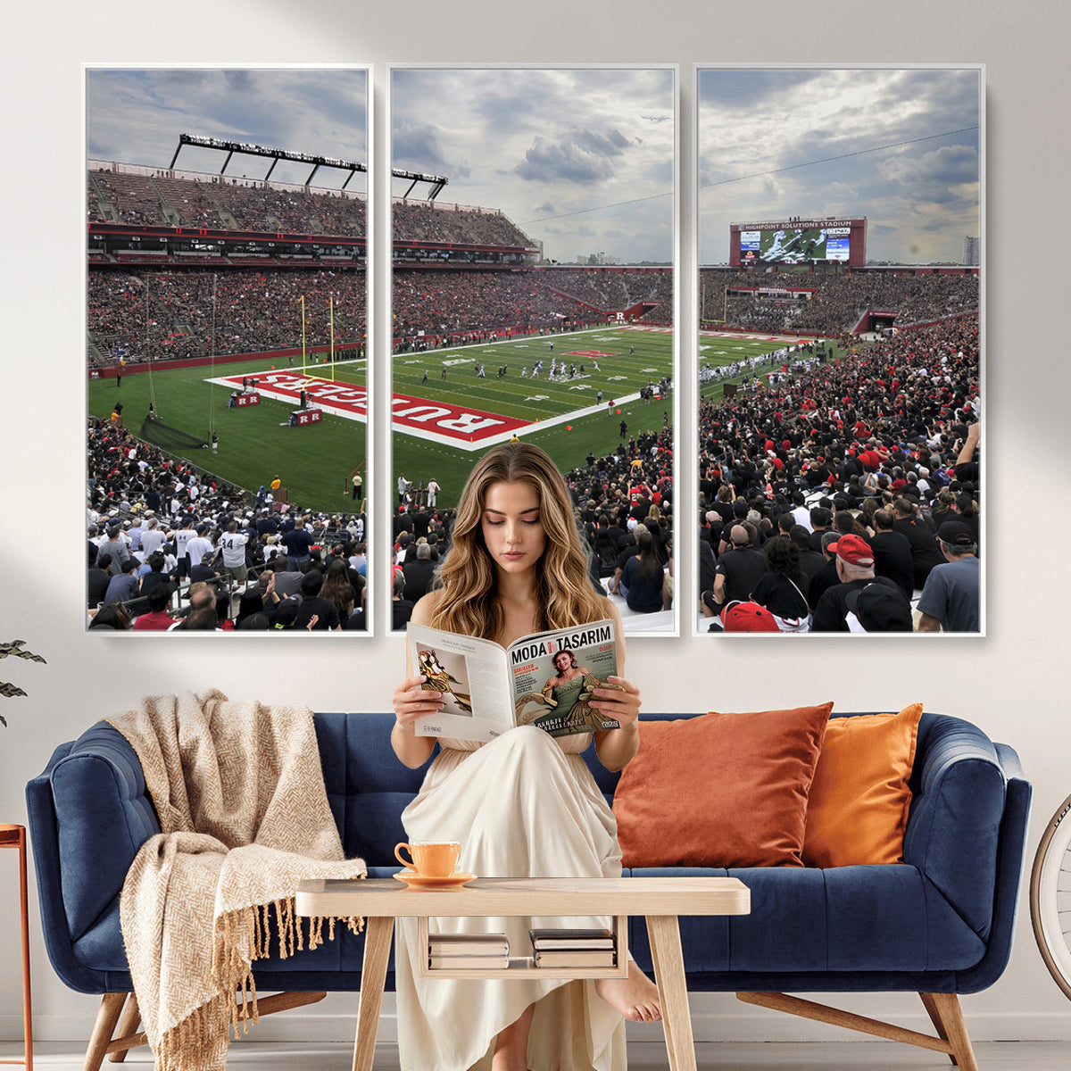 66777-MGV-CV-36X24 - Rutgers Scarlet Knights Football Team Print, SHI Stadium