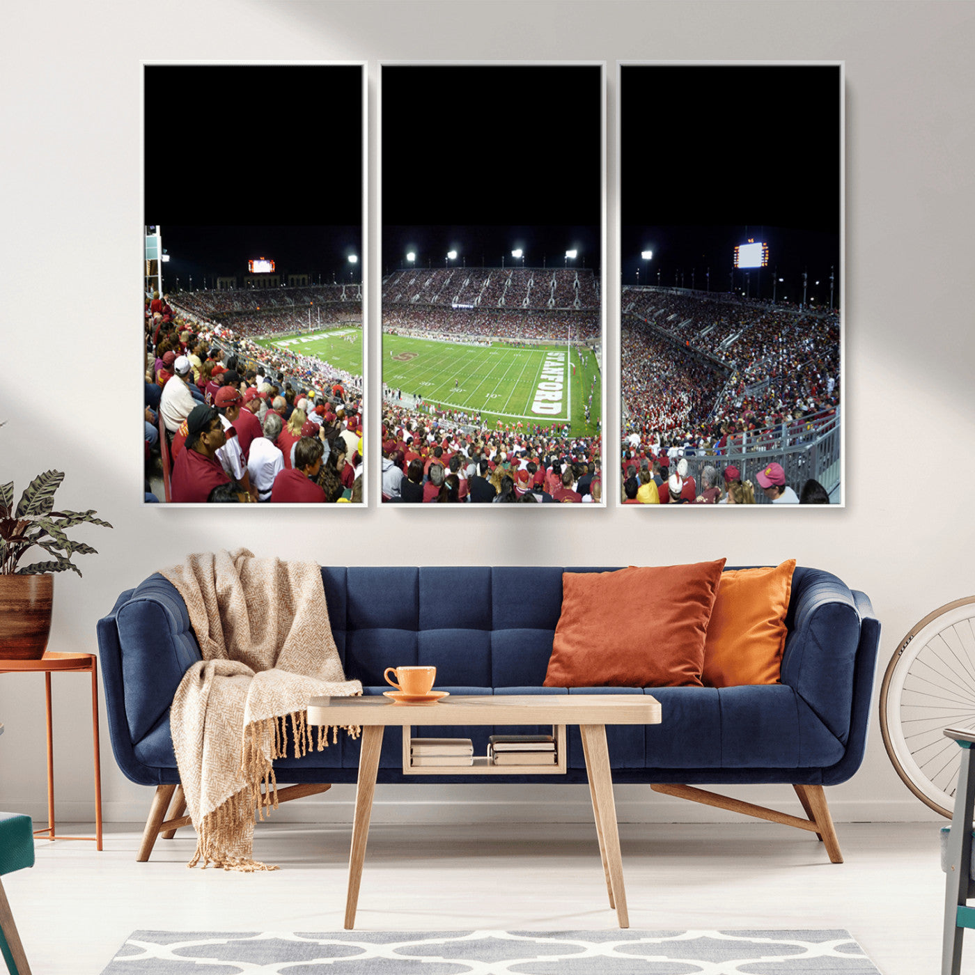 MGV-FC-48X32-3P - Stanford University Cardinal Football Team Print - Stanford Stadium Wall Art Canvas Print