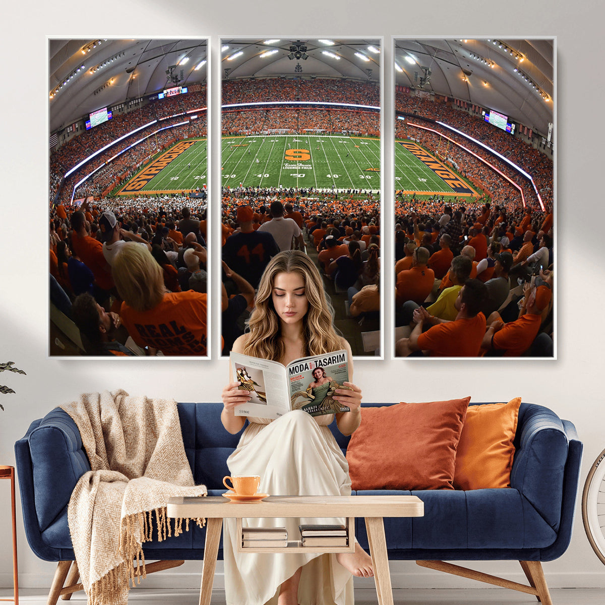 43291-MGV-CV-36X24 - Syracuse University Orange Football Canvas Print, Football Team Print - Syracuse JMA Wireless Dome