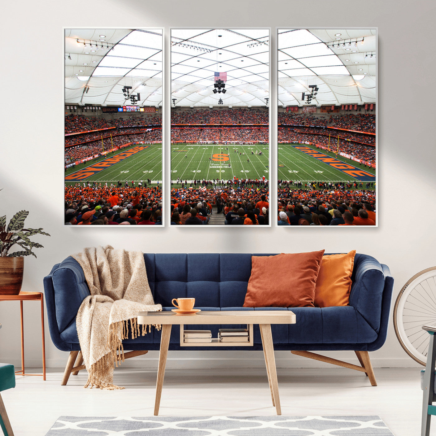 MGV-FC-48X32-3P - Syracuse University Orange Football Team Print - Syracuse JMA Wireless Dome Wall Art Canvas Print