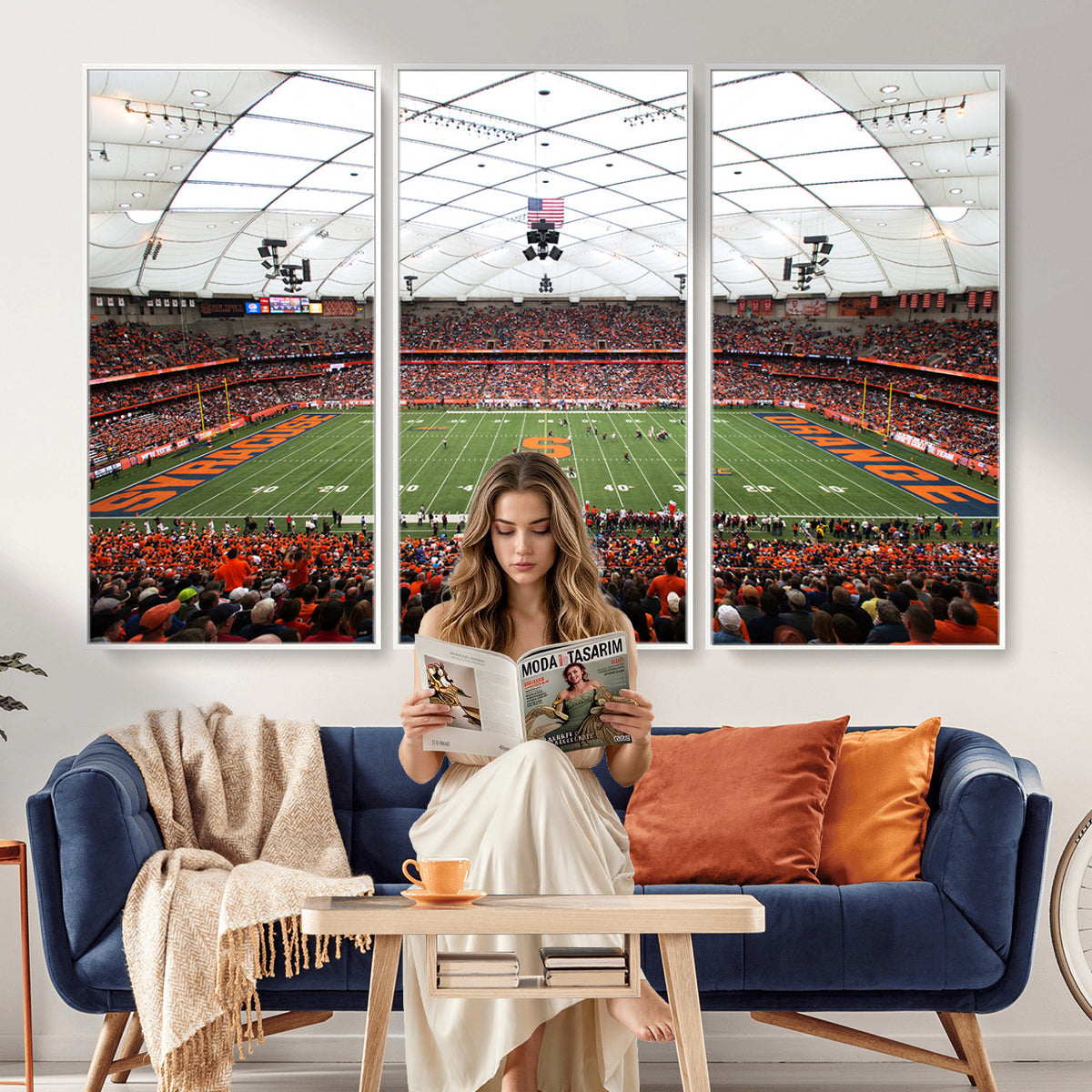 78104-MGV-CV-36X24 - Syracuse University Orange Football Team Print, Syracuse
