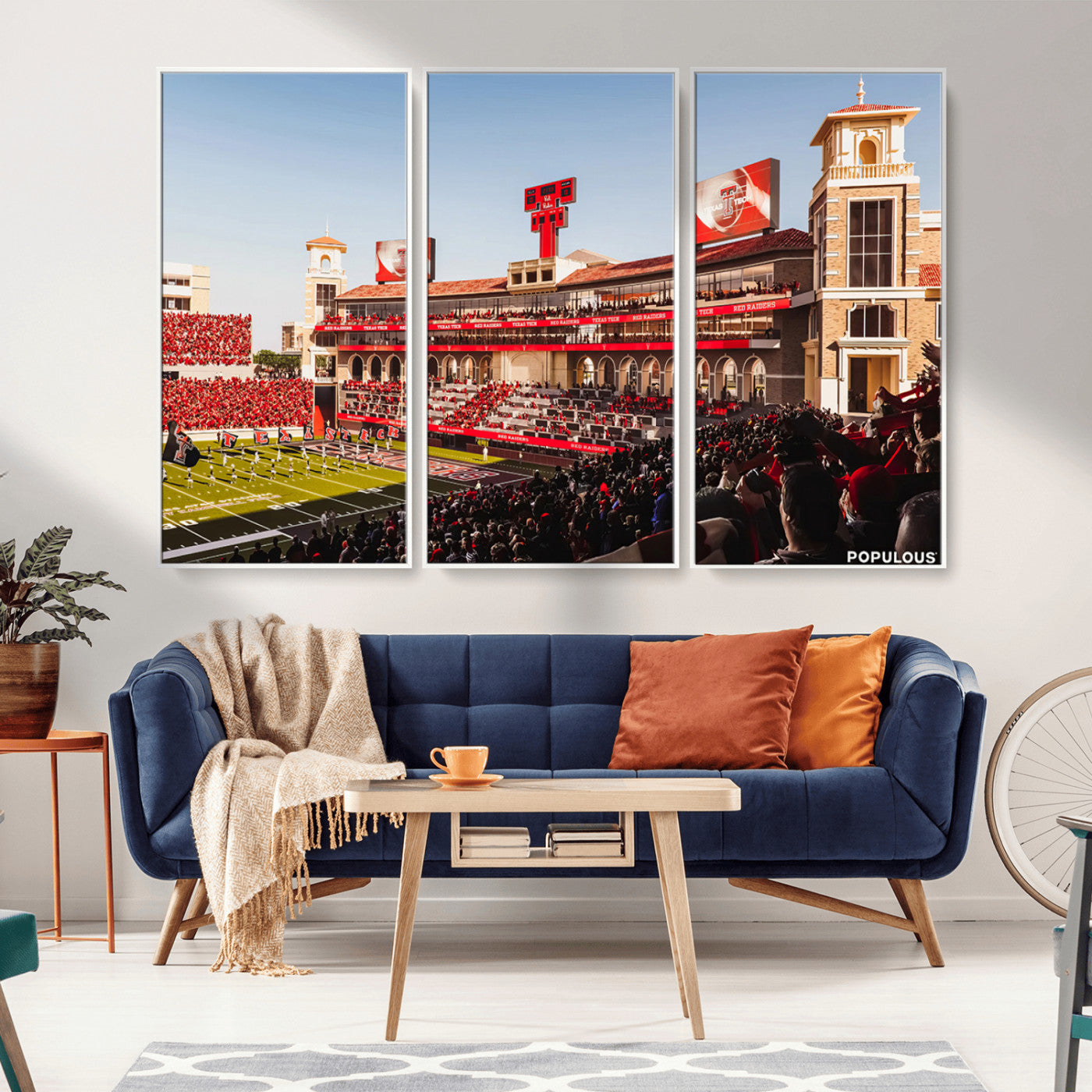 MGV-FC-48X32-3P - Jones AT&T Stadium Texas Tech Red Raiders Wall Art | Large Att Stadium Canvas Print | College