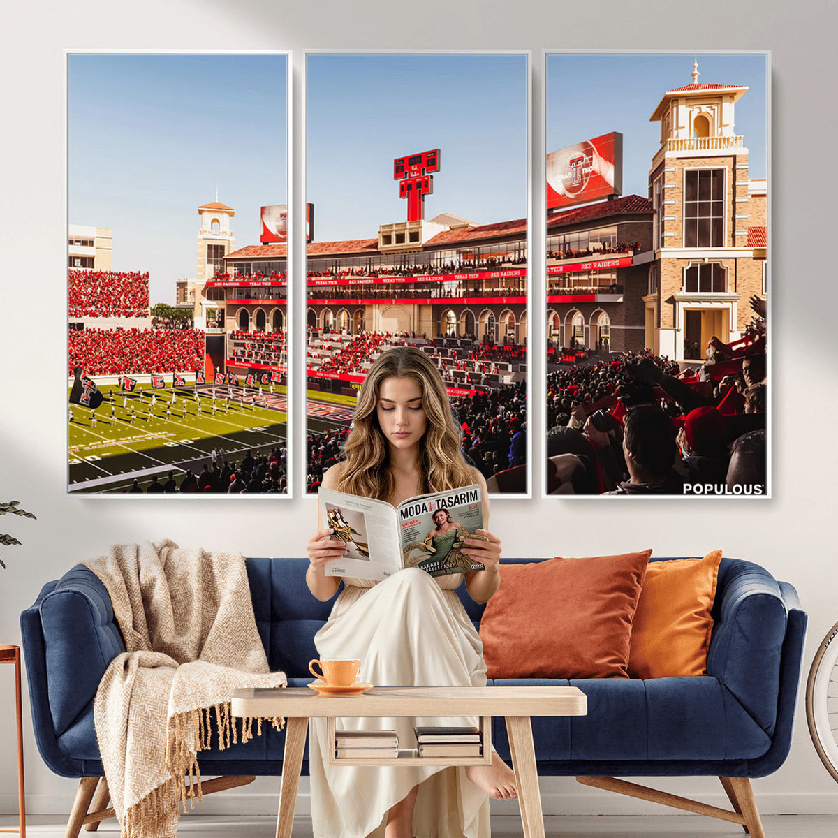89744-MGV-CV-36X24 - Jones AT&T Stadium Texas Tech Red Raiders Wall Art