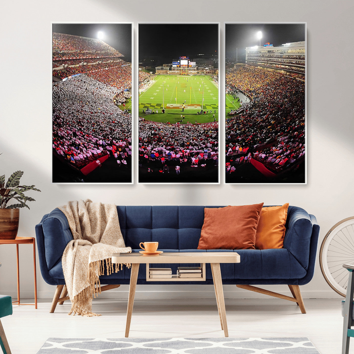 MGV-FC-48X32-3P - University of Maryland Terrapins Football Team Print - College Park SECU Stadium Wall Art Canvas
