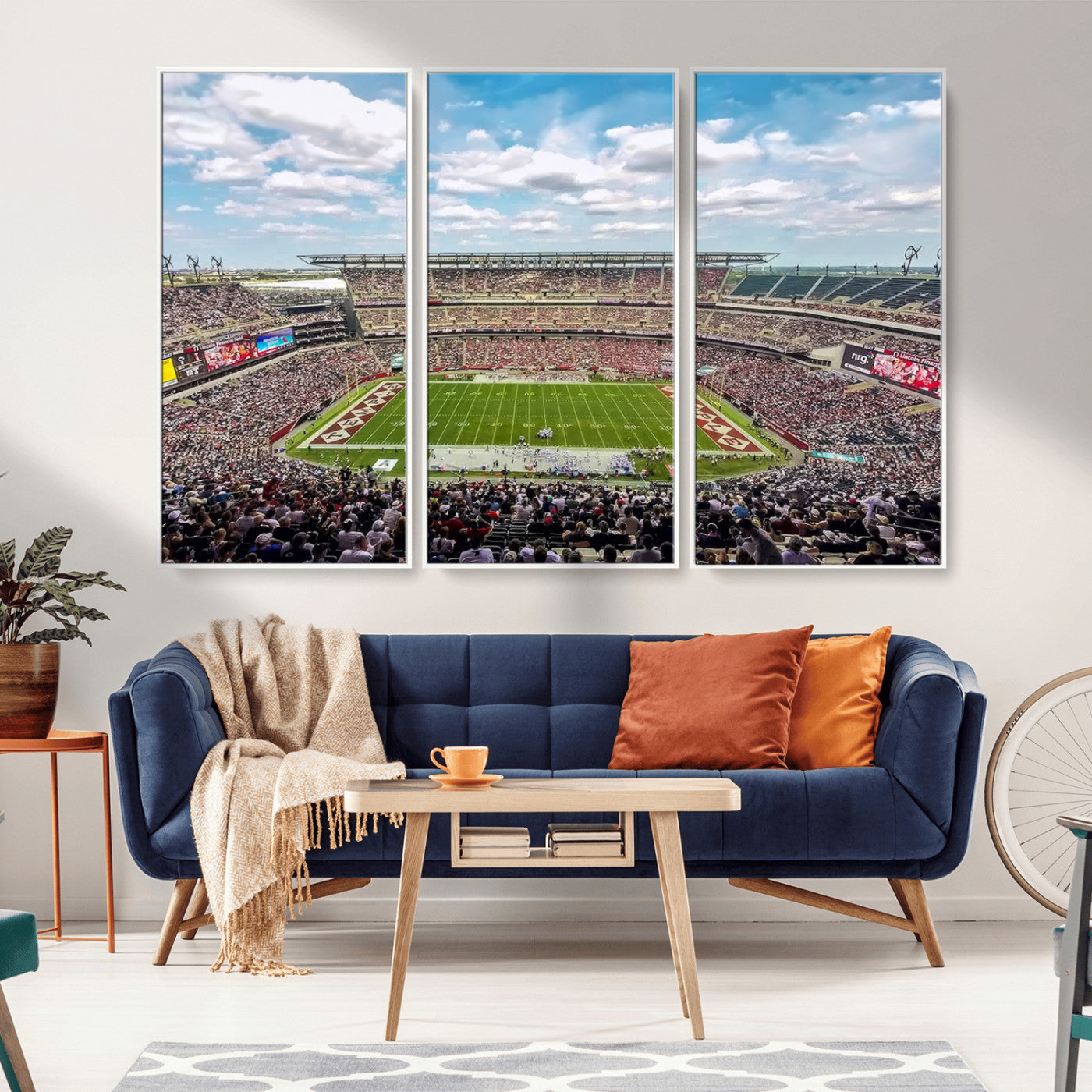 MGV-FC-48X32-3P - The Temple University Owls Athletics Team Print - Philadelphia Lincoln Financial Field Stadium Wall