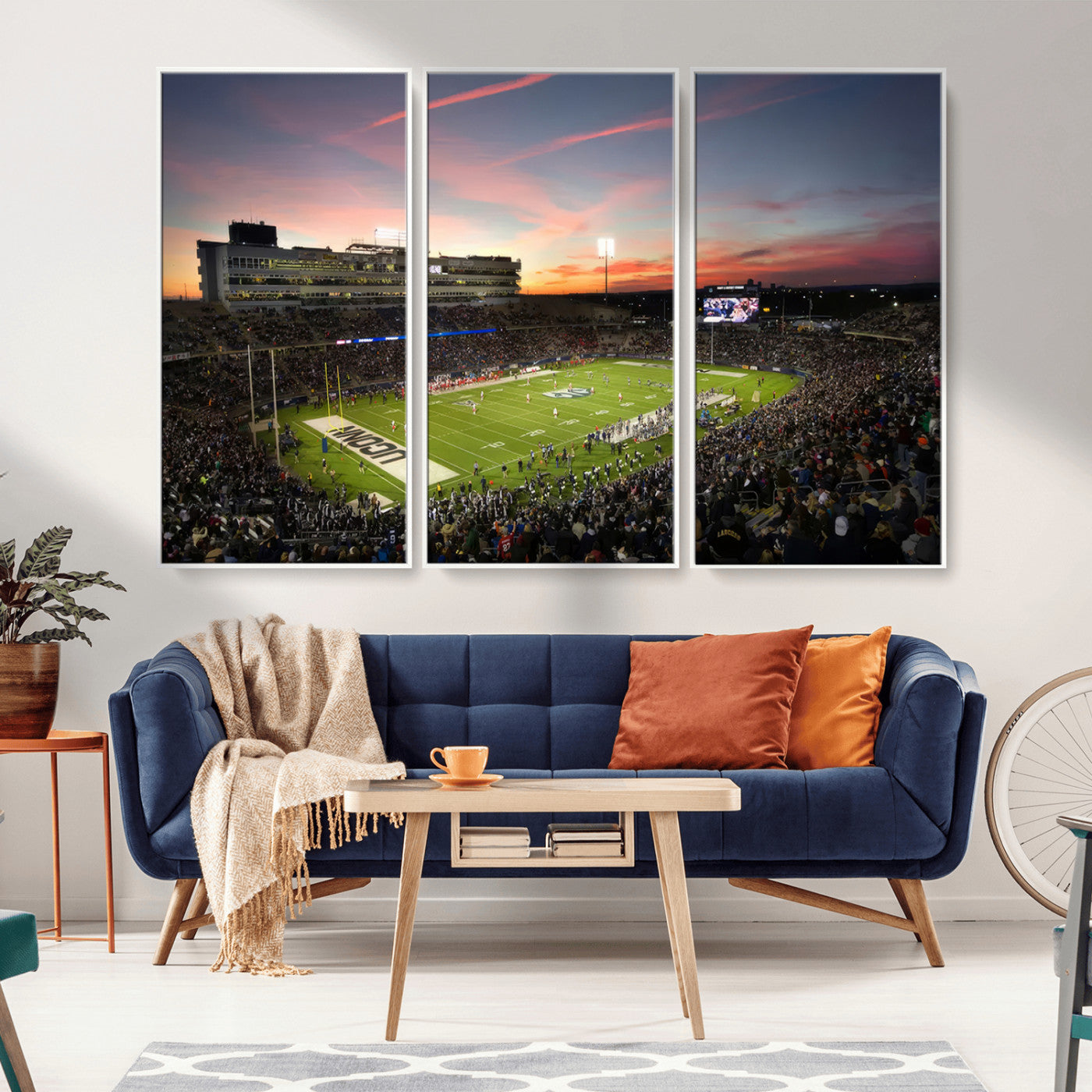 MGV-FC-48X32-3P - The University of Connecticut UCONN Huskies Football Team Print - East Hartford Pratt & Whitney