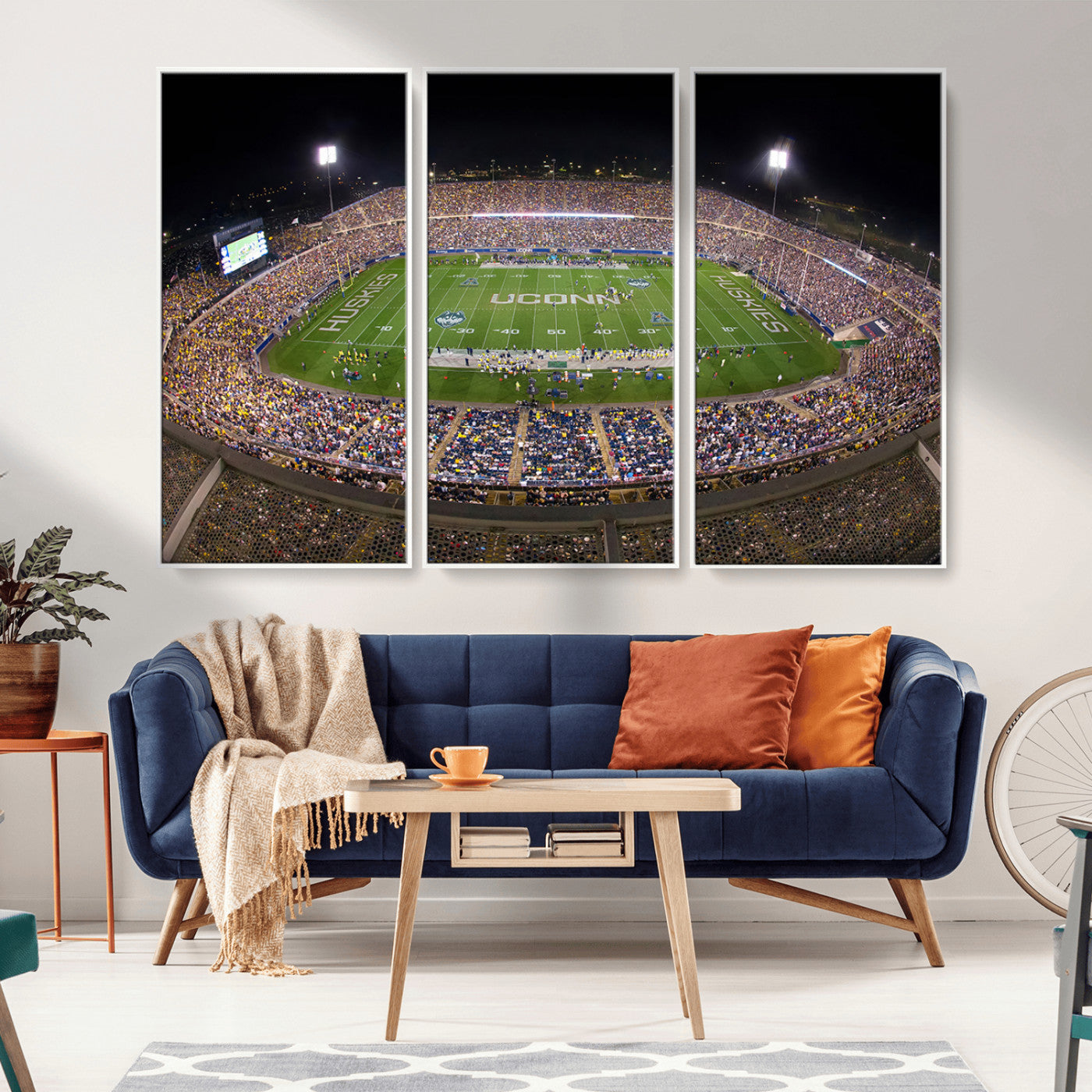 MGV-FC-48X32-3P - The University of Connecticut UCONN Huskies Football Team Print - East Hartford Pratt & Whitney