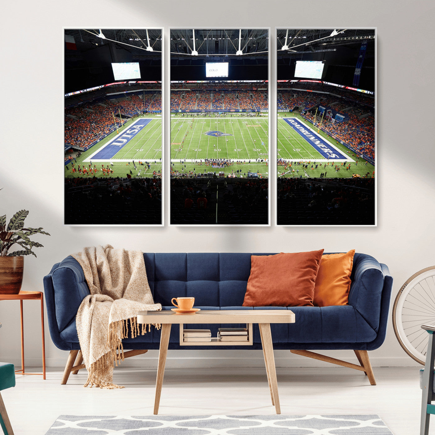 MGV-FC-48X32-3P - The University of Texas at San Antonio Roadrunners Football Team Print - San Antonio Alamodome Wall