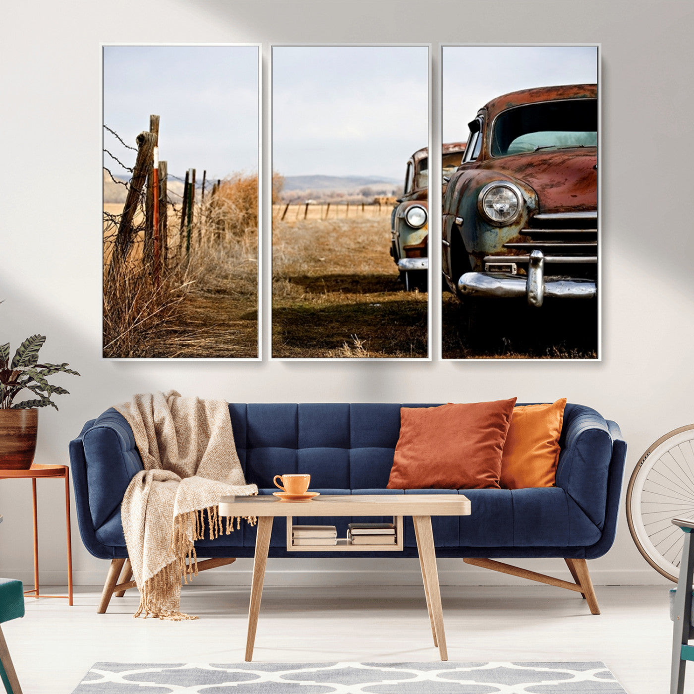 -Classic Cars Vintage Wall Art Canvas Print