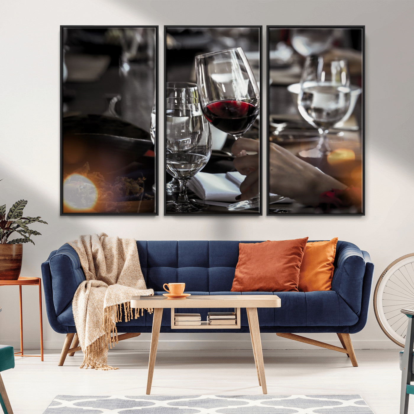 MGV-FC-48X32-3P - Red Wine and Glass Canvas Print