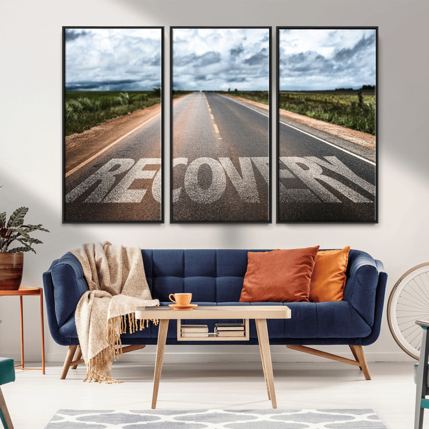 MGV-FC-48X32-3P - Recovery Road Wall Art Canvas Print