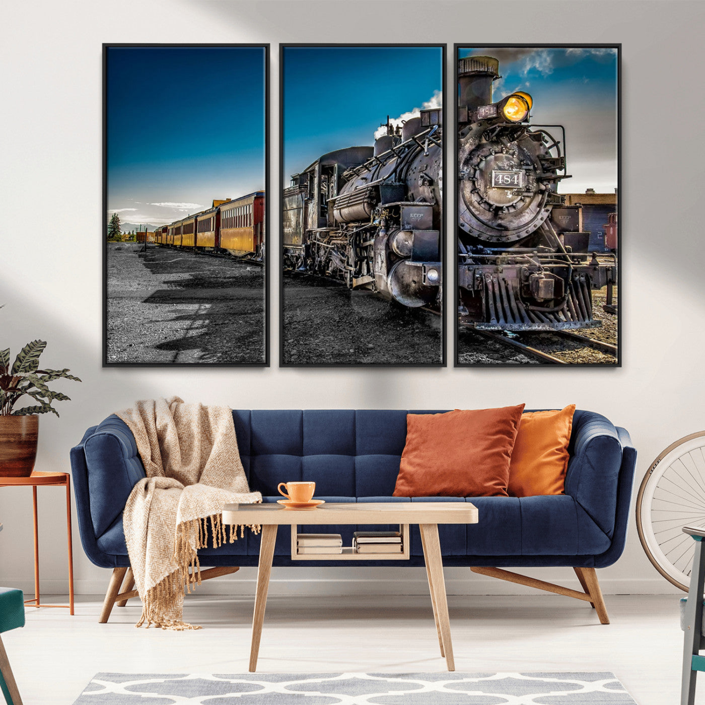 MGV-FC-48X32-3P - Train Wall Art Canvas Print