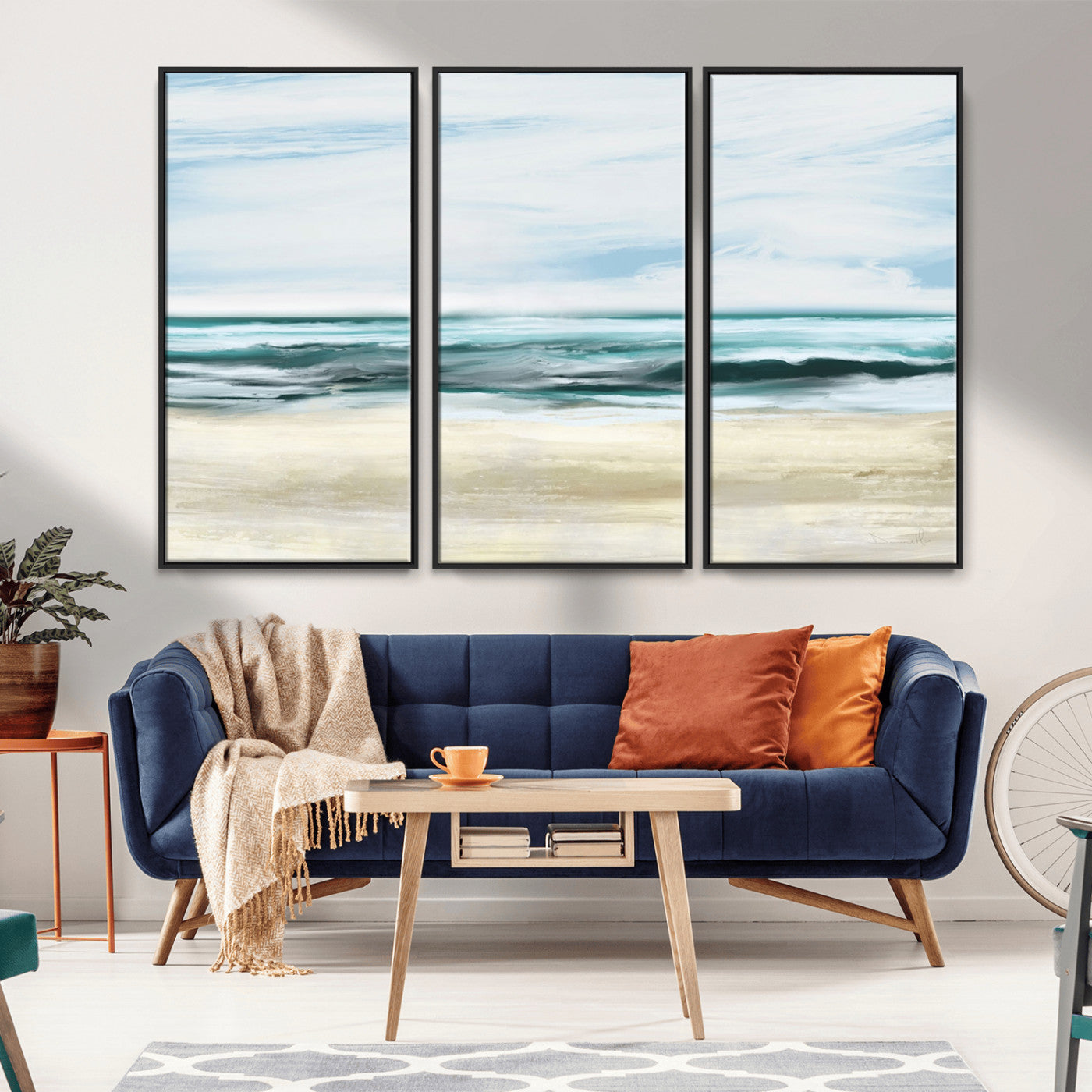 -Ocean Abstract Wall Art Canvas Print