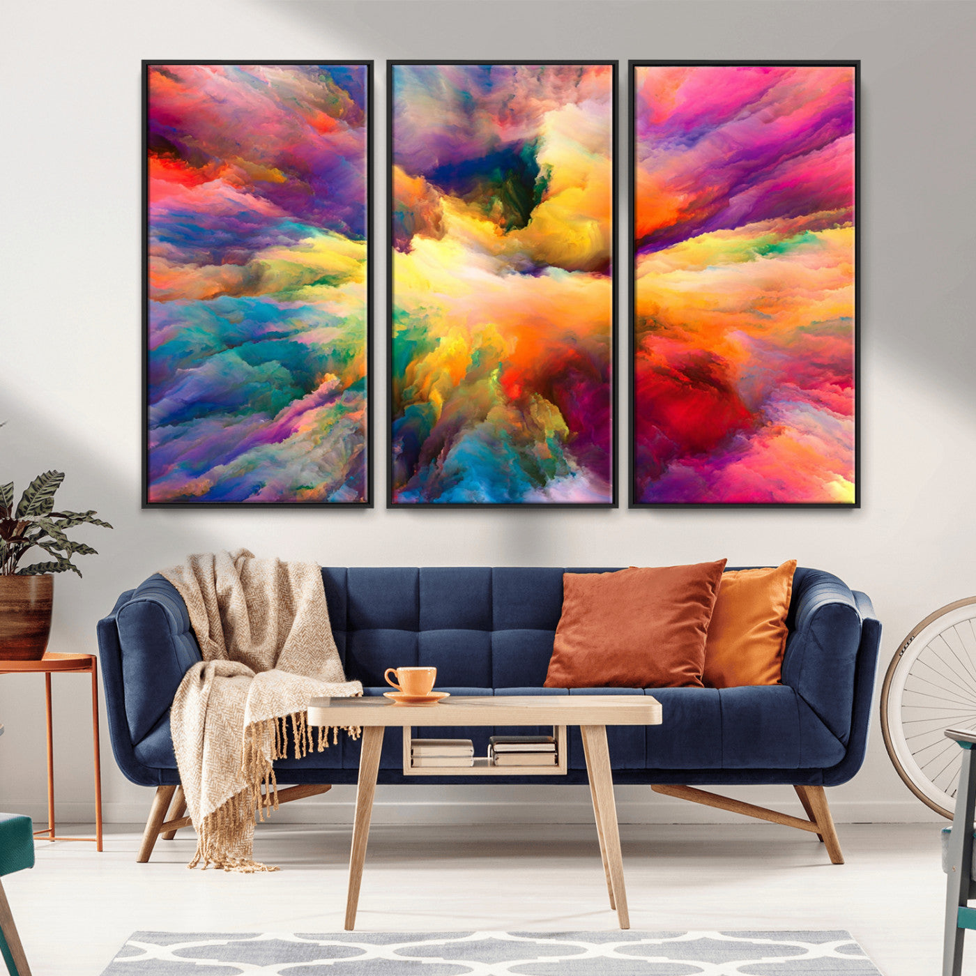 MGV-FC-48X32-3P - Blazing Vibrant Colors Cloud-like Wall Art Canvas Print