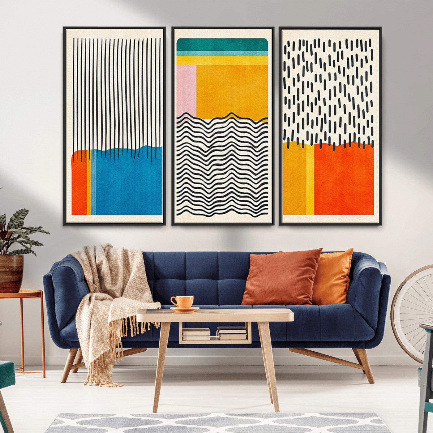 MGV-FC-48X32-3P - Canvas Print Wall Art Abstract Illustrs Art Boho