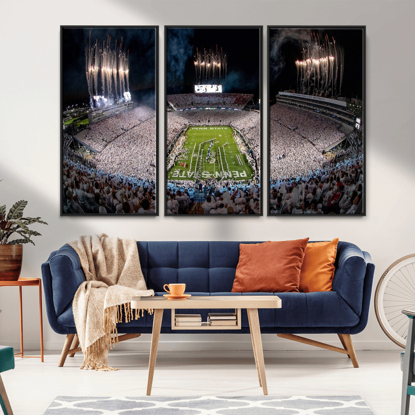 MGV-FC-48X32-3P - Penn Stadium Football Wall Art Canvas Print, Pennsylvania University Football Stadium