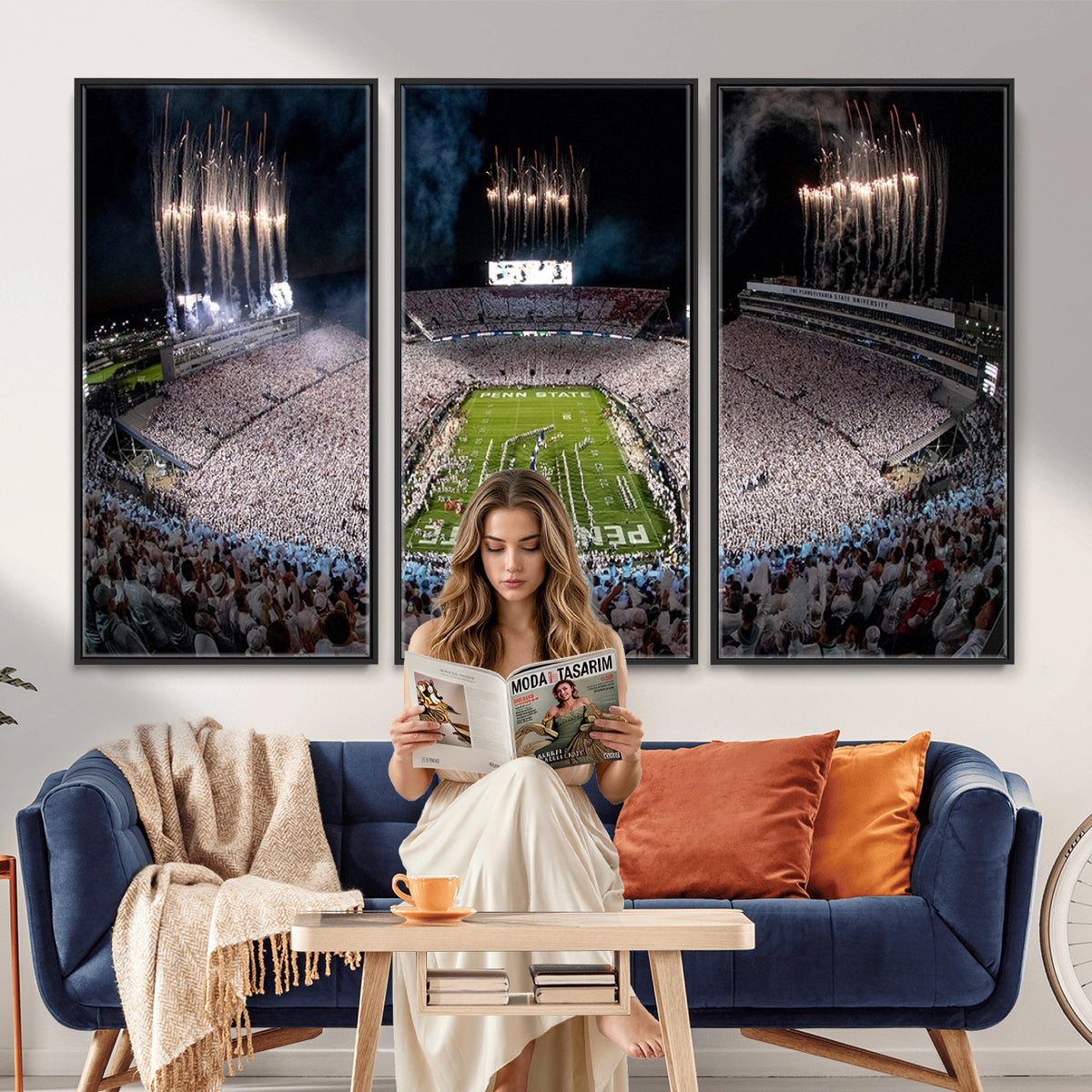 11391-MGV-CV-36X24 - Penn State Football Wall Art Canvas Print