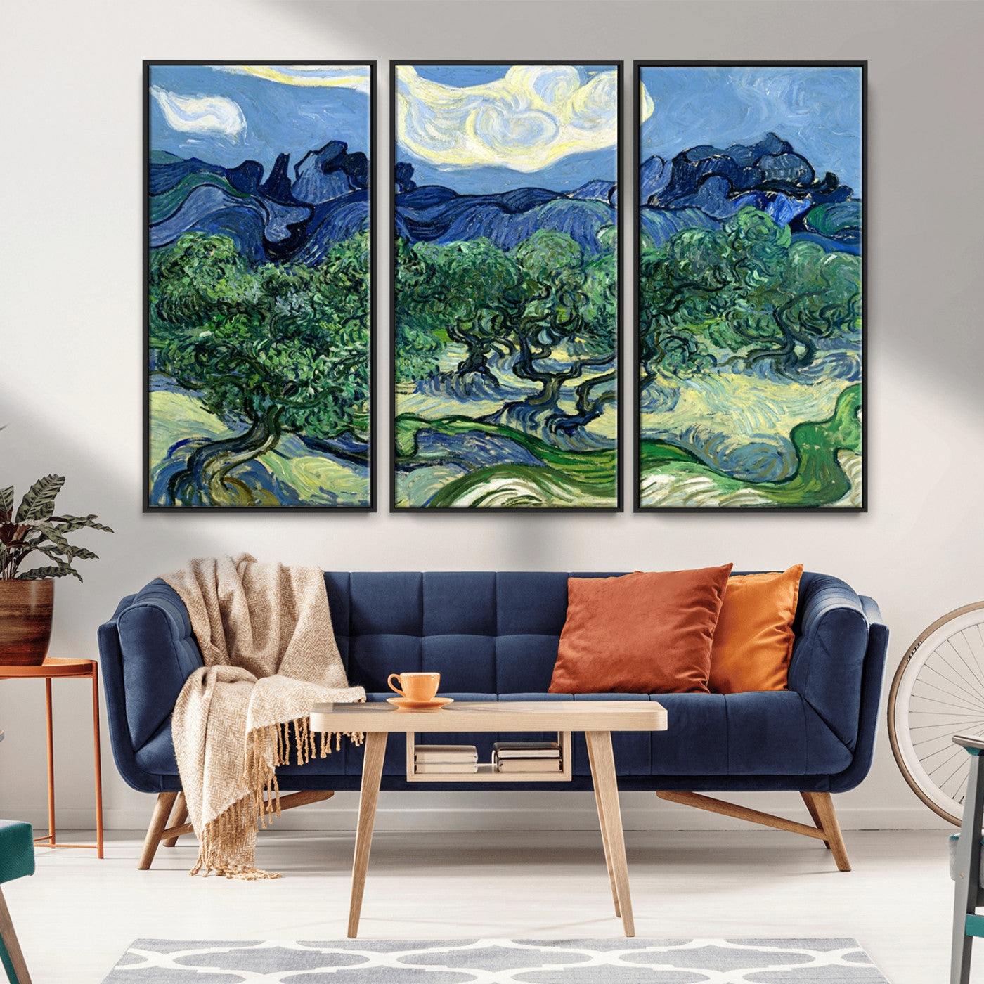 MGV-FC-48X32-3P - Olive Trees Van Gogh Wall Art Canvas Print