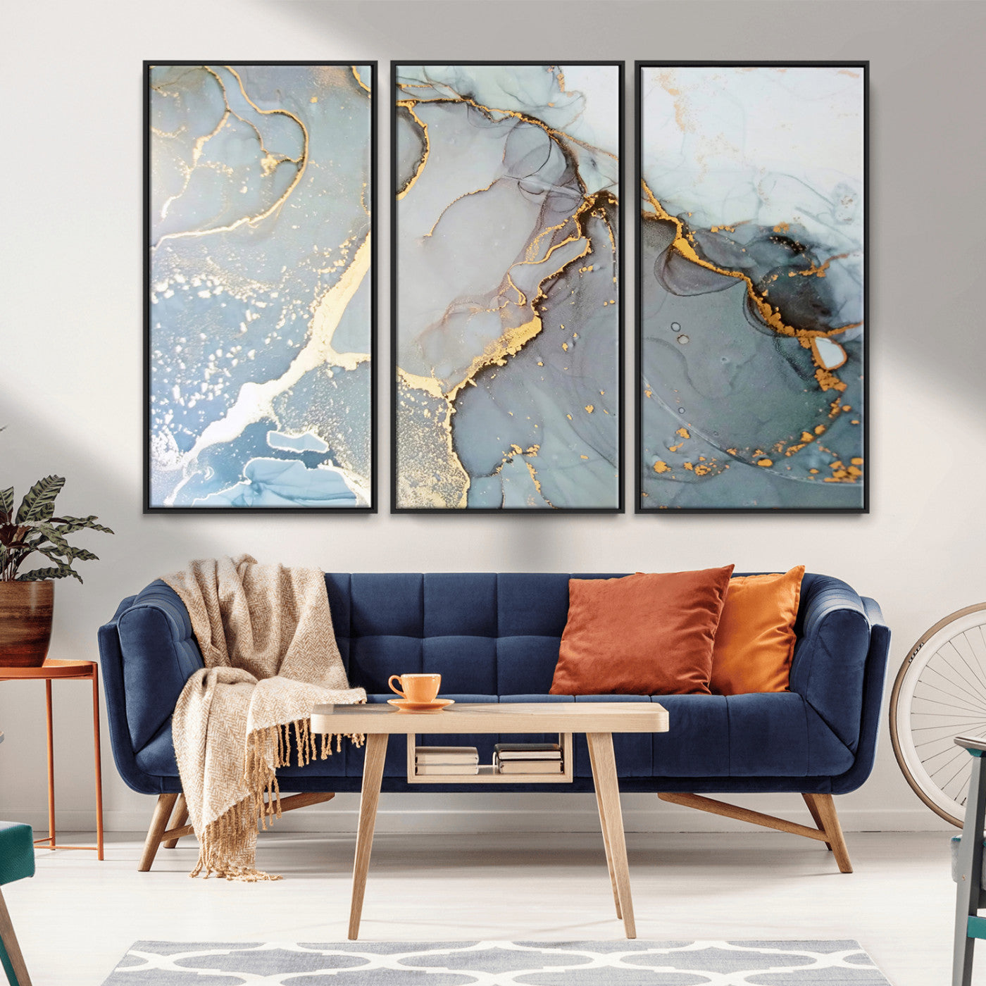 -Large Abstract Marble Wall Art Canvas Print for Living Room and Farmhouse Decor