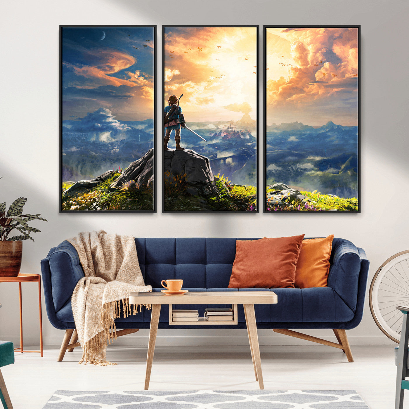 MGV-FC-48X32-3P - Legend of Zelda Breath of the Wild Game Wall Art Canvas, Legend of Zelda Canvas Print