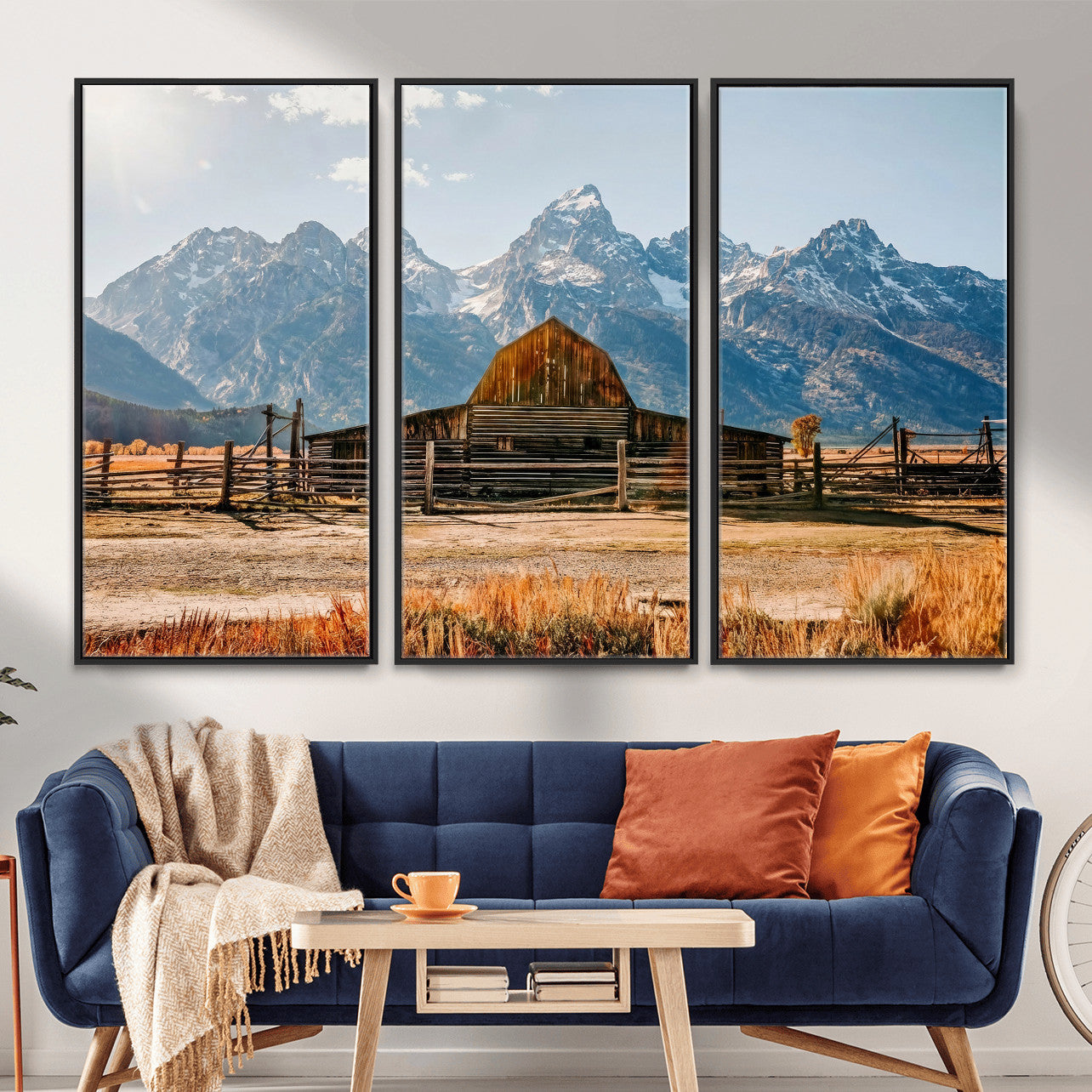 26513-MGV-CV-36X24 - Vintage Old Barn Field Wall Art Canvas Print for Farmhouse Decor - Rustic Barn Wall Art Canvas Print