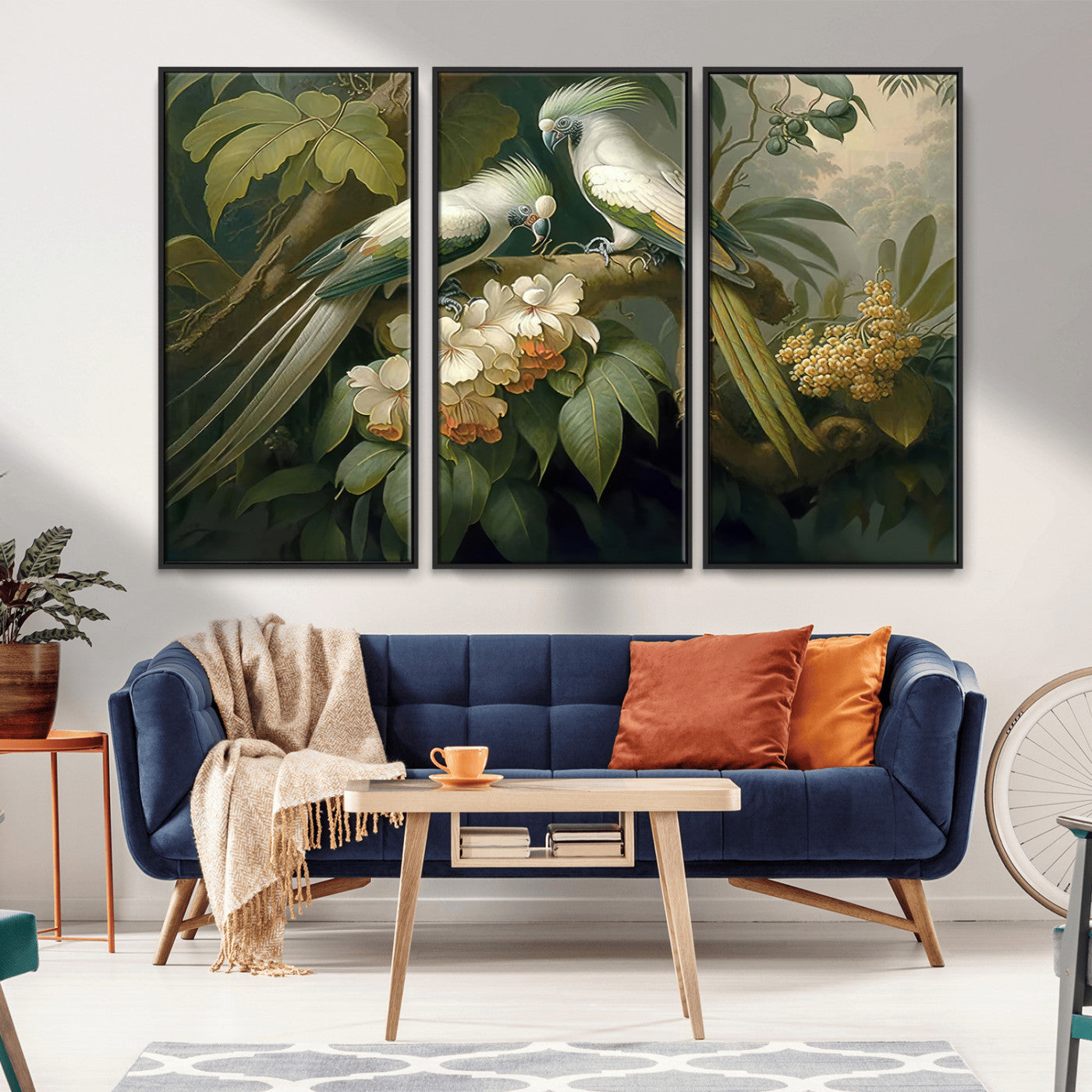 -Tropical Paradise Print Wall Art Stunning Artwork of a Parrot in a Lush Forest with Beautiful