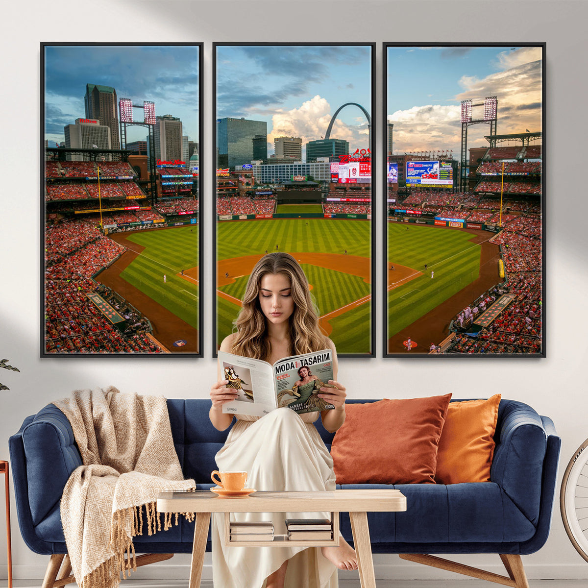 91908-MGV-CV-36X24 - Busch Stadium Wall Art Print | St. Louis Cardinals Baseball