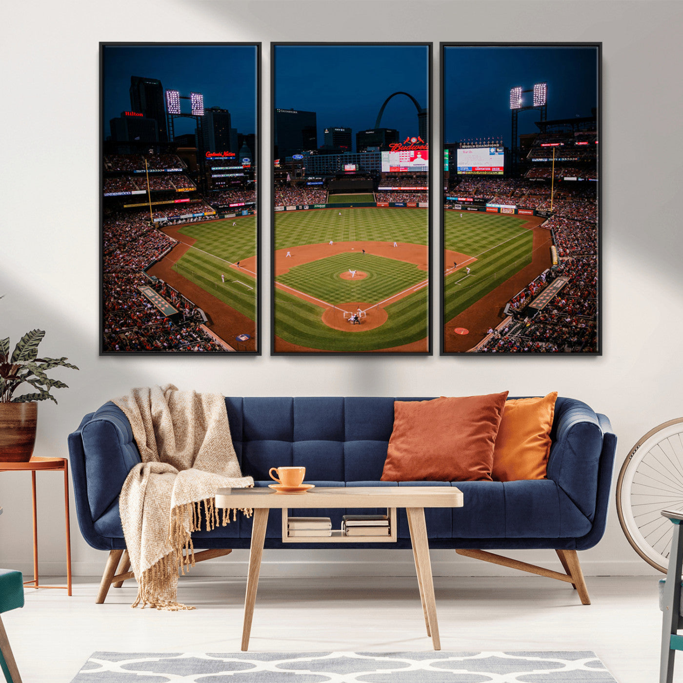 MGV-FC-48X32-3P - St. Louis Cardinals Baseball Team Print - Busch Stadium Wall Art Canvas Print