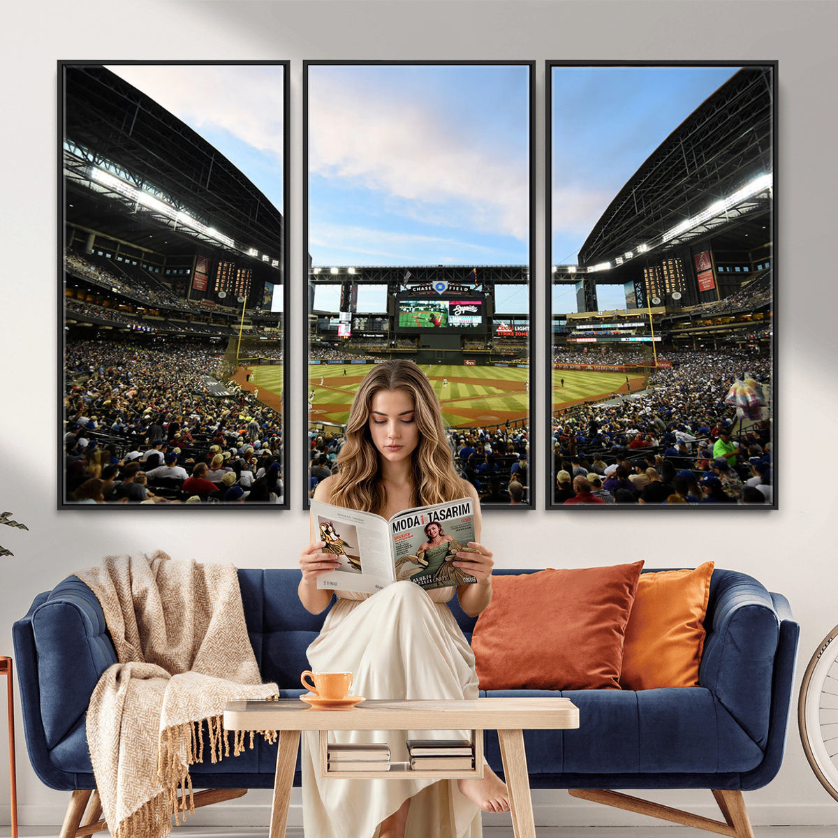 92672-MGV-CV-36X24 - Arizona Diamondbacks Team Print - Phoenix Chase Field