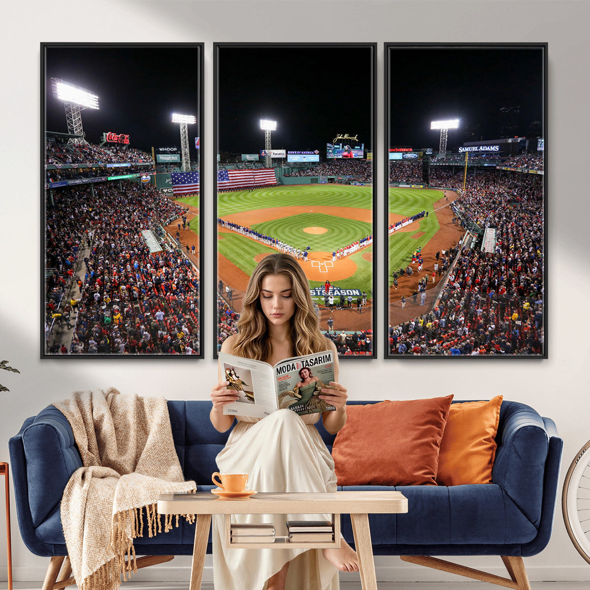 47365-MGV-CV-36X24 - Fenway Park Wall Art Canvas Print | Large Baseball Stadium Canvas for Boston Red Sox Fans