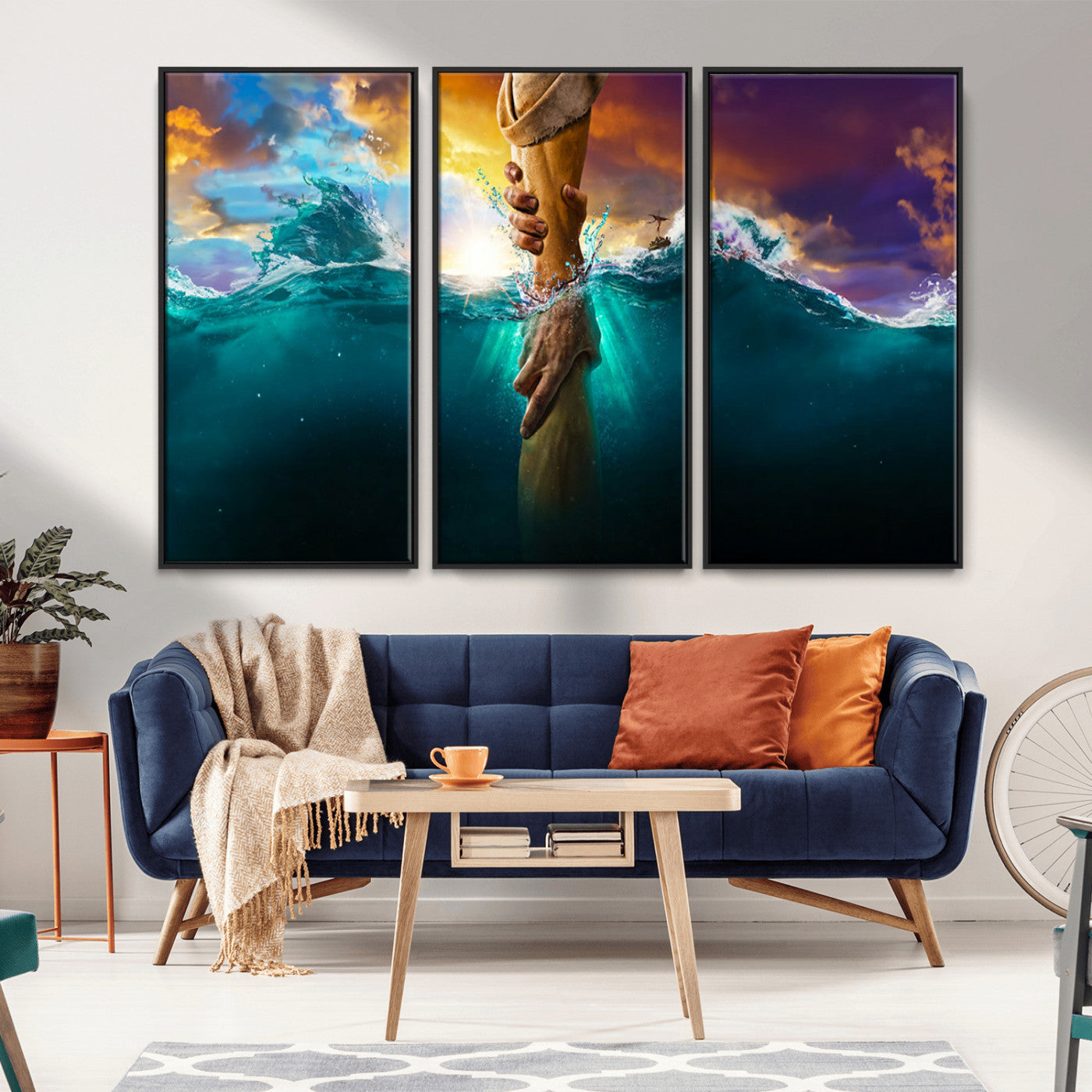 MGV-FC-48X32-3P - God Hand Wall Art Canvas Print