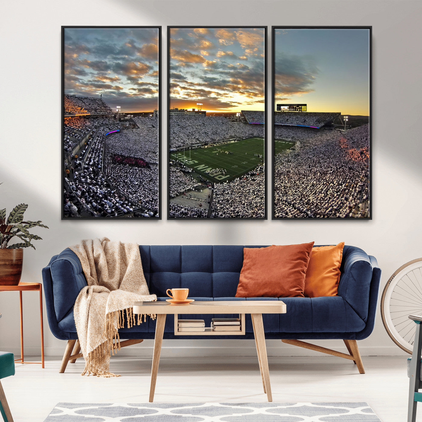 MGV-FC-48X32-3P - Beaver Stadium Wall Art - Penn State Stadium Wall Art | Penn Nittany Lions Football Match for Sport Room Decor